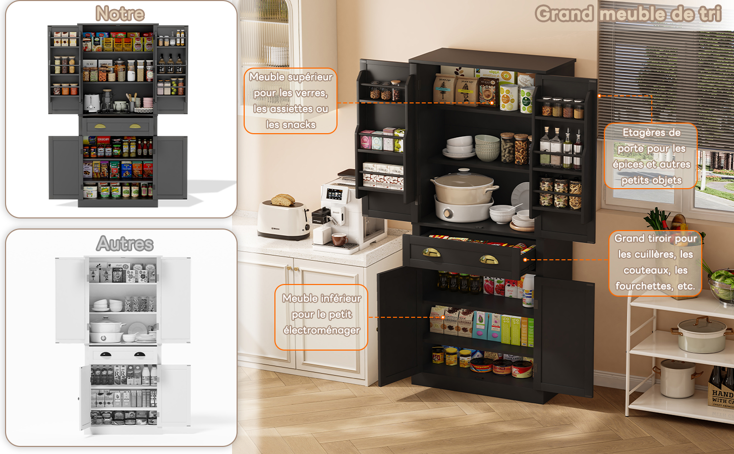 Armoire rangement noire 2