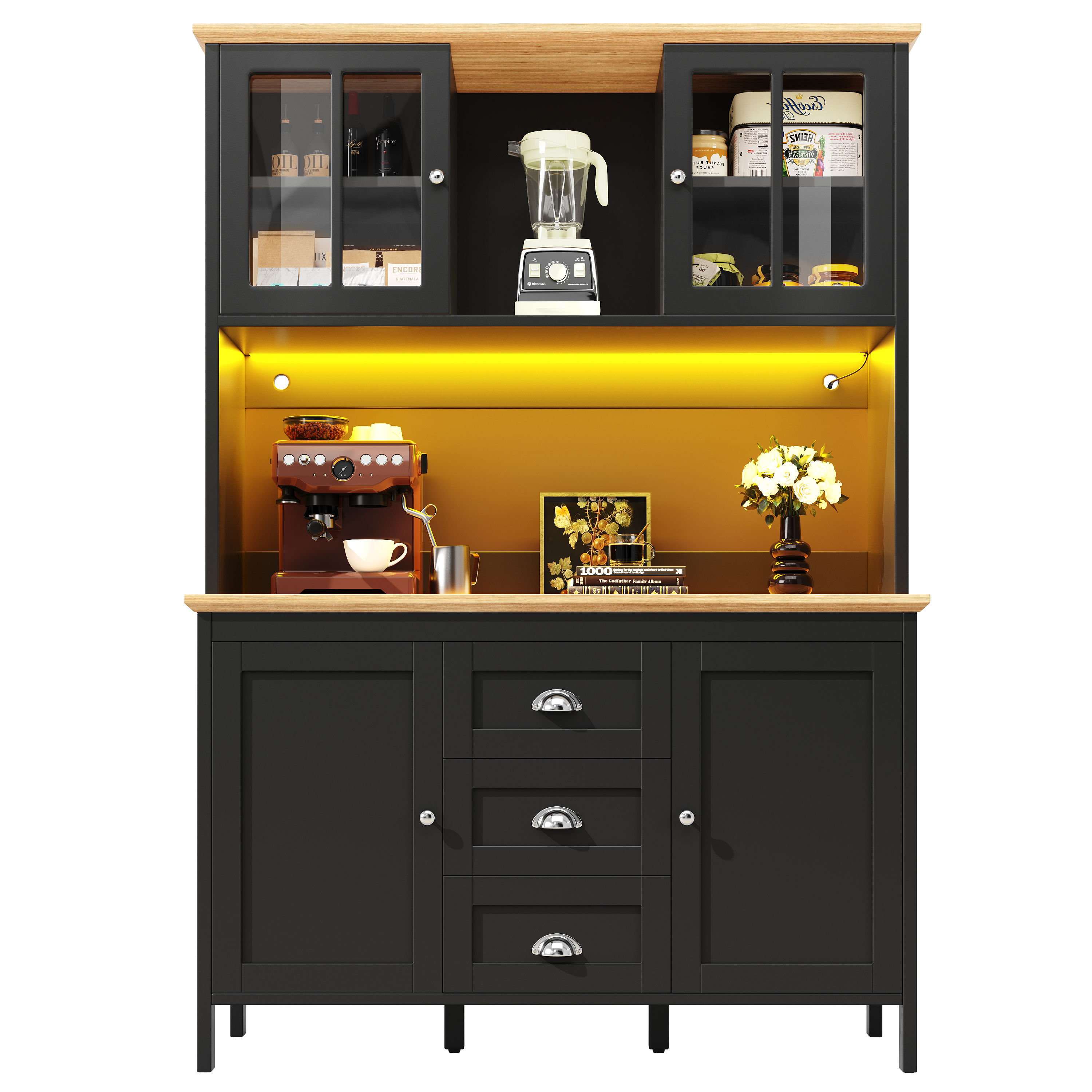 Buffet noir design moderne