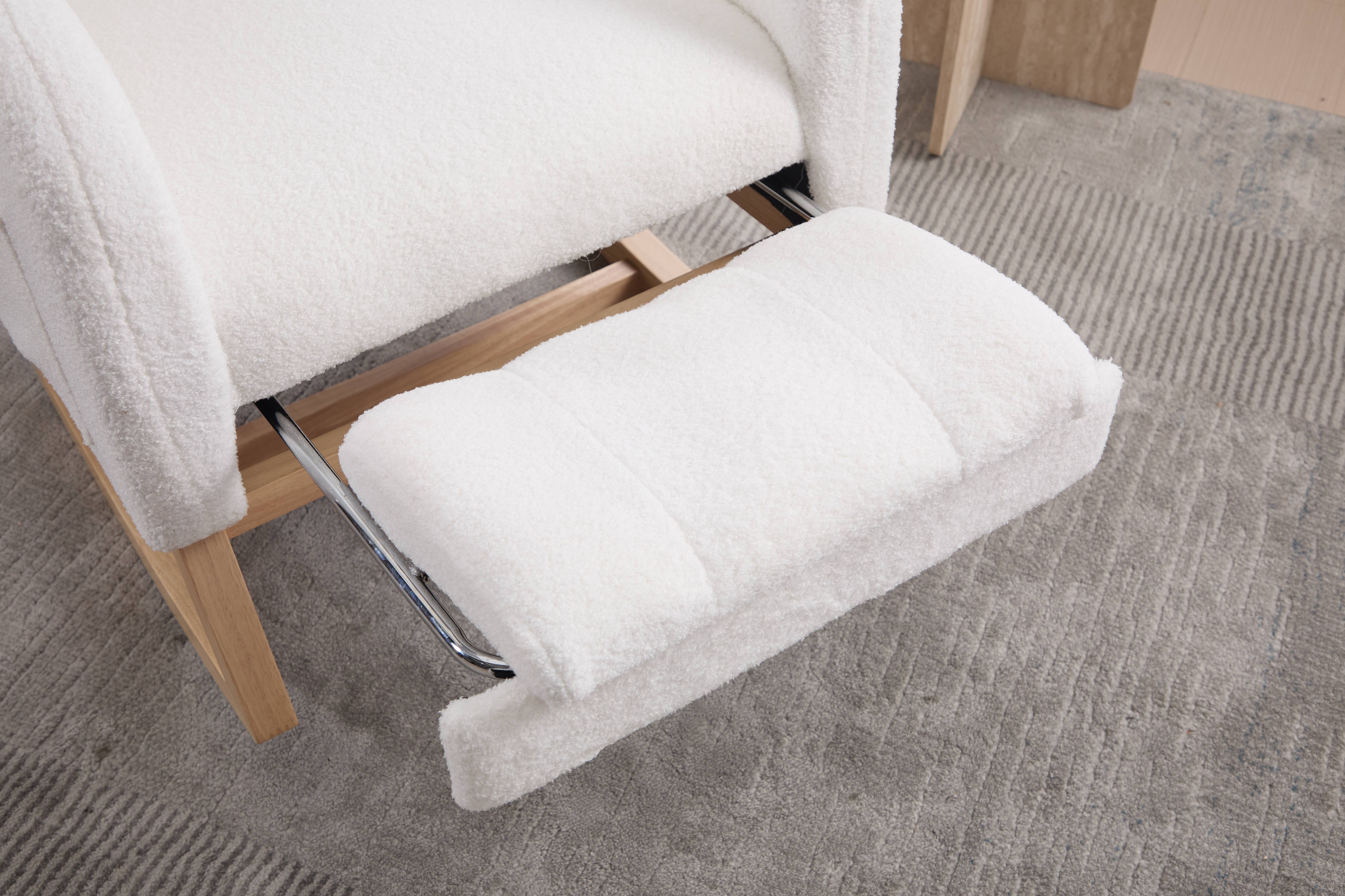 Fauteuil repose-pieds pliable poches rangement gain de place