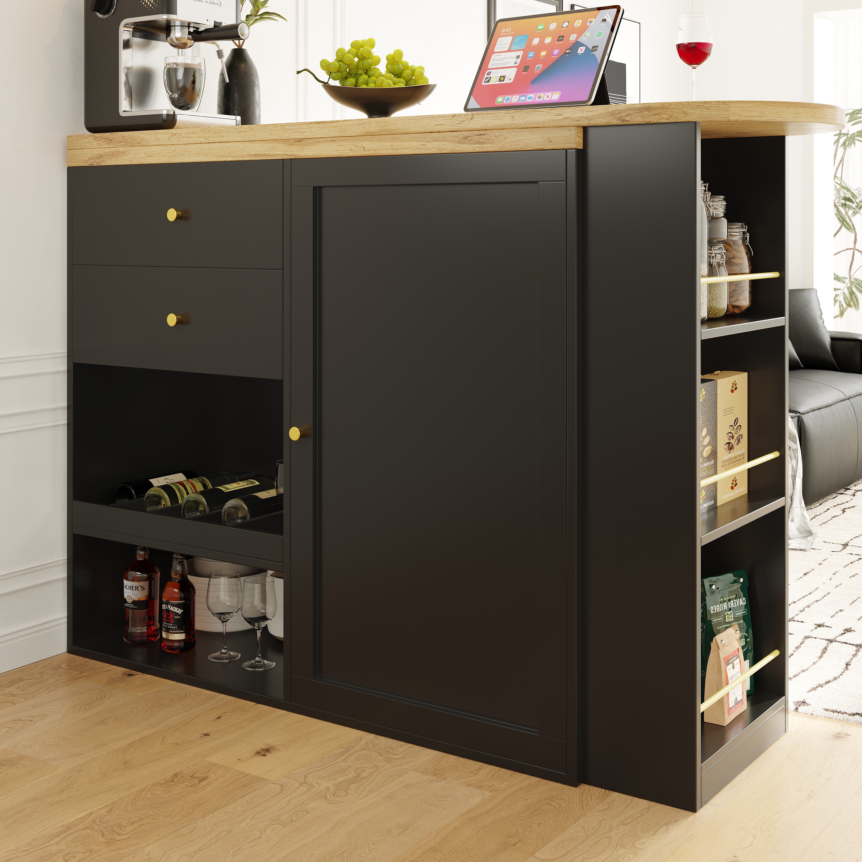Armoire modulaire détail finitions métalliques