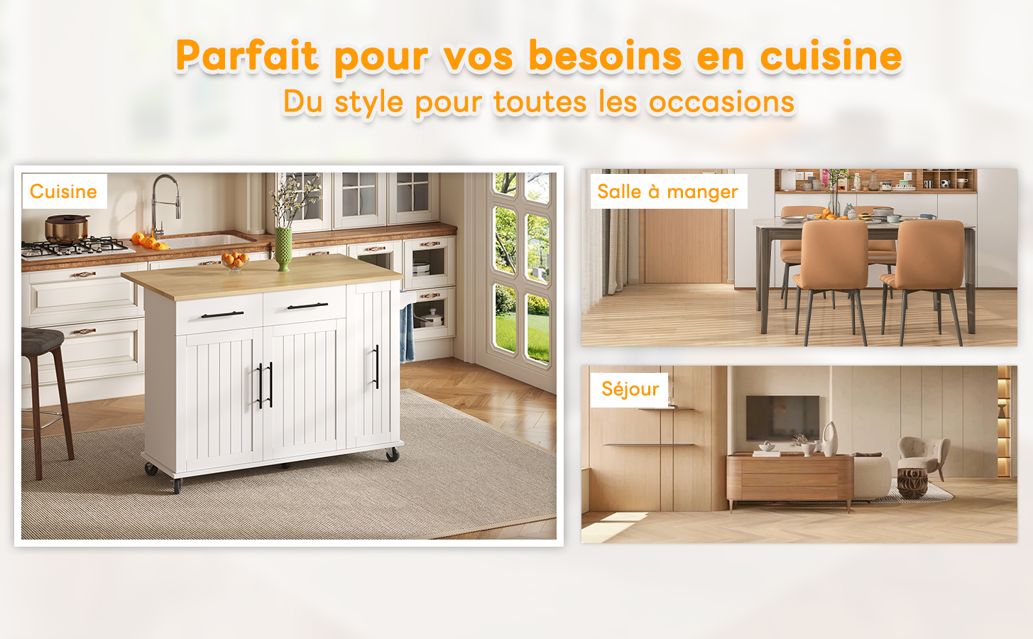 Îlot de cuisine design moderne pratique