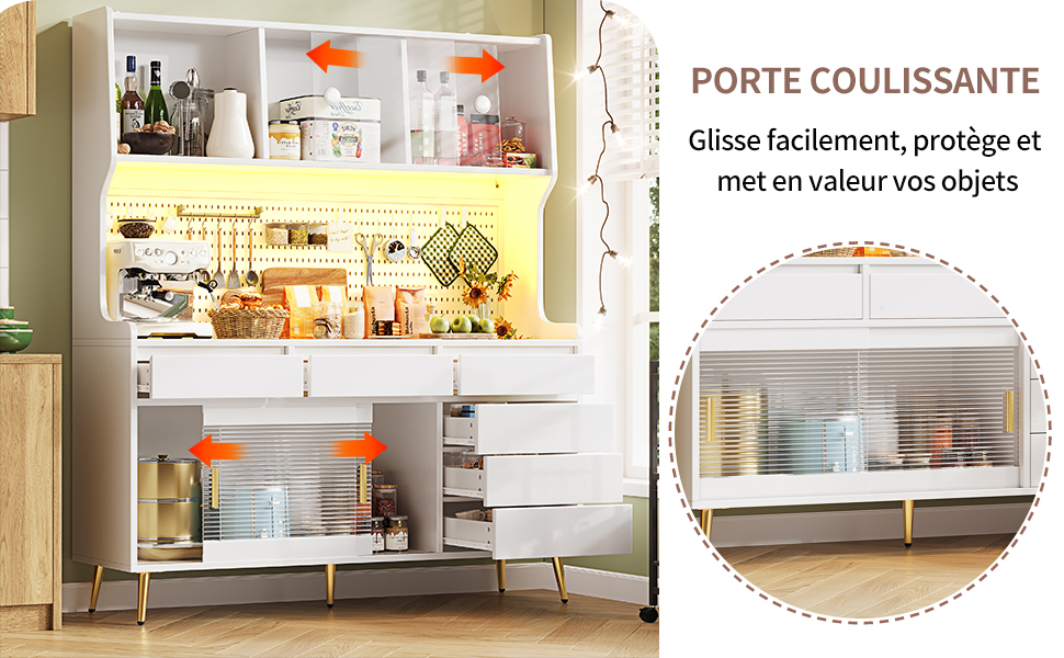 Hochschrank porte coulissante fluide