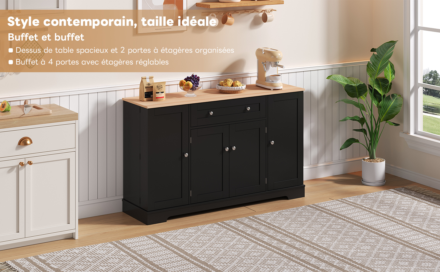 Buffet design moderne européen lignes épurées
