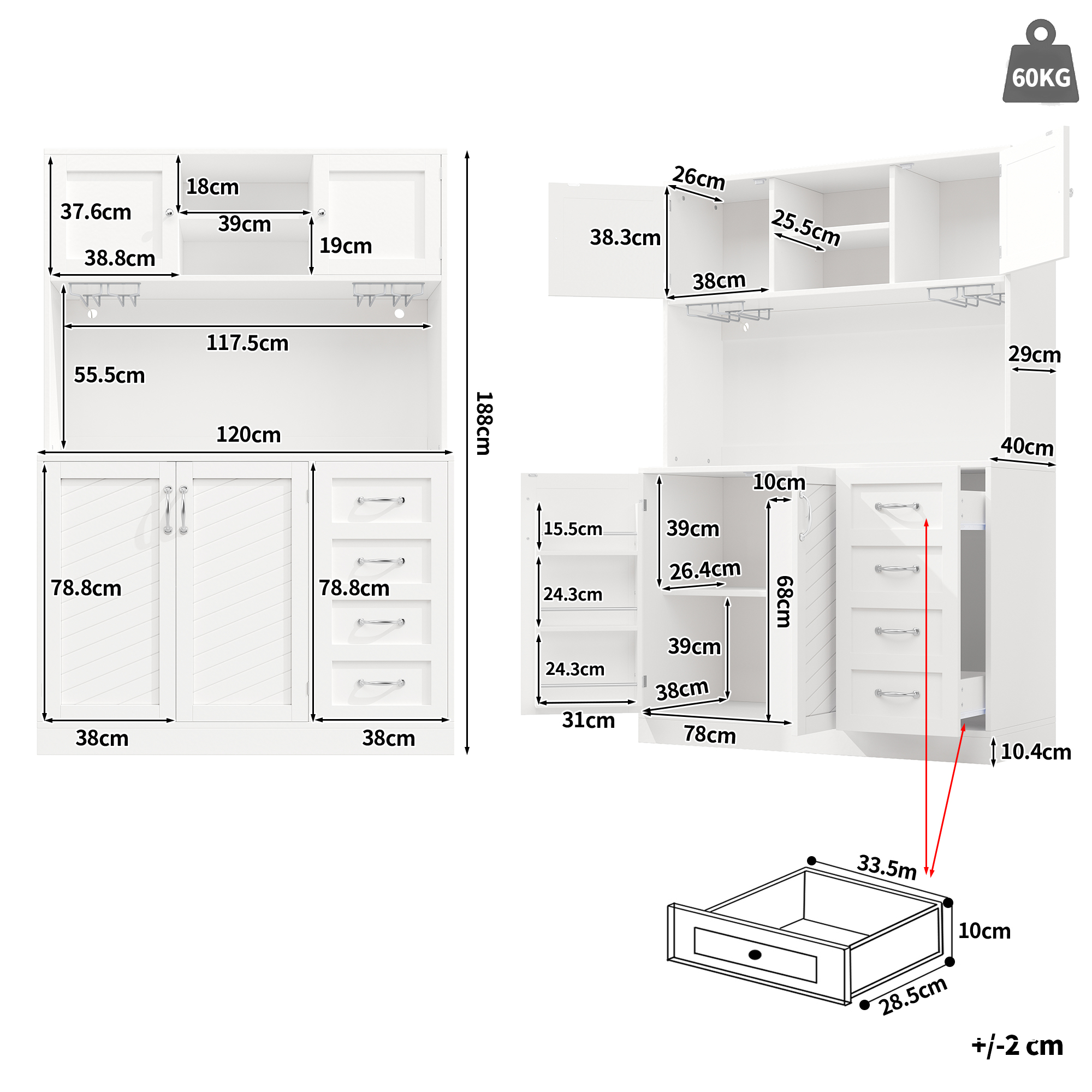 Buffet de cuisine blanc moderne