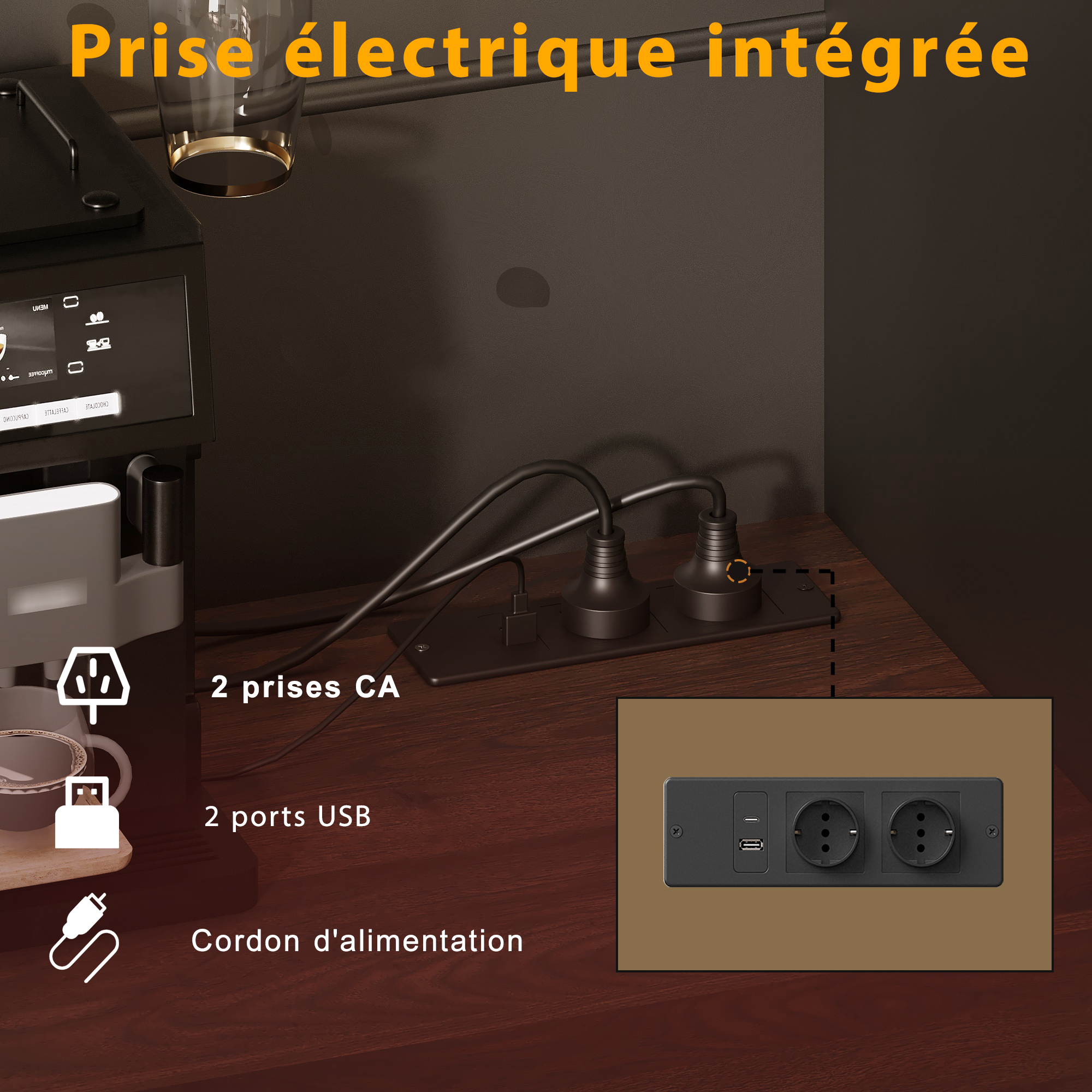 4 portes et 3 tiroirs