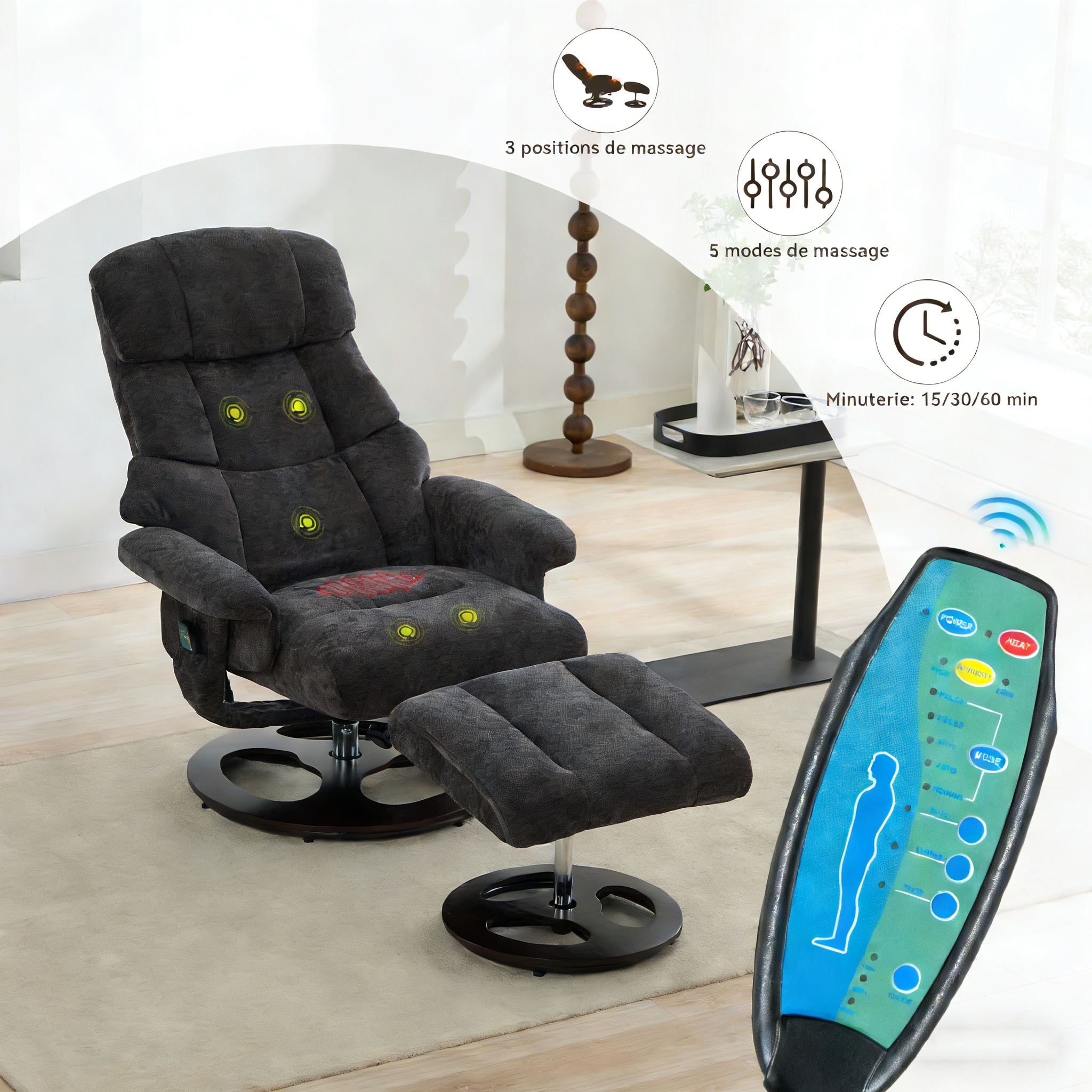 Fauteuil structure métallique mousse haute densité confort