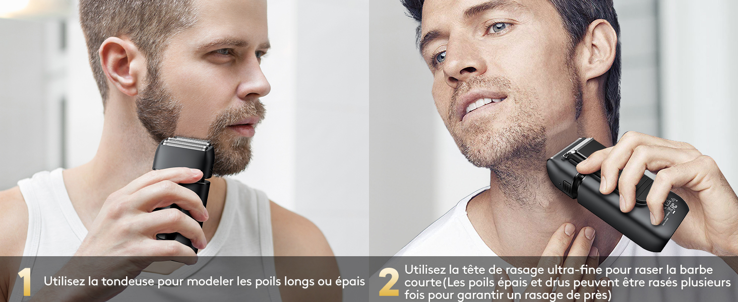 Rasoir électrique angle 90°