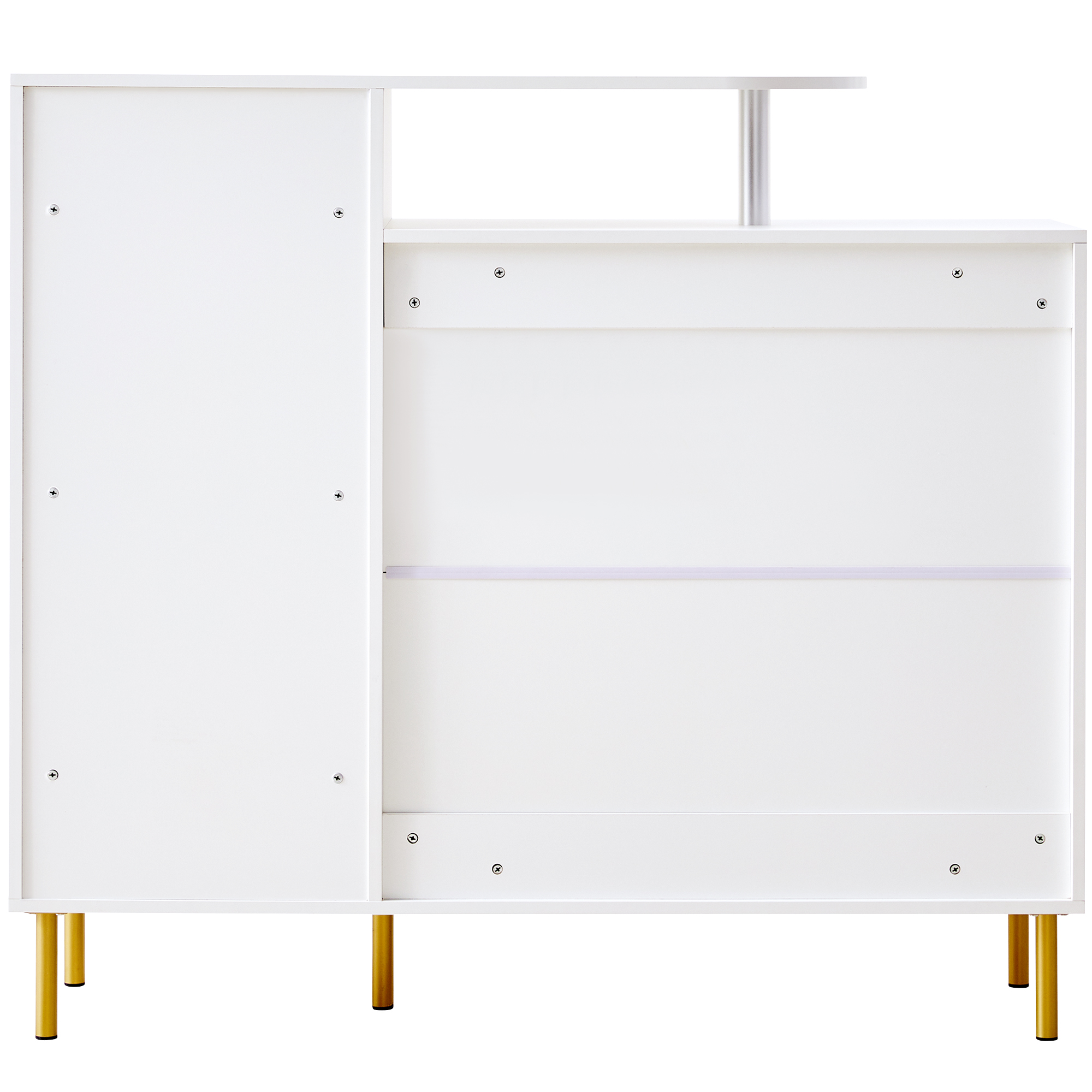 Commode à poignées métalliques
