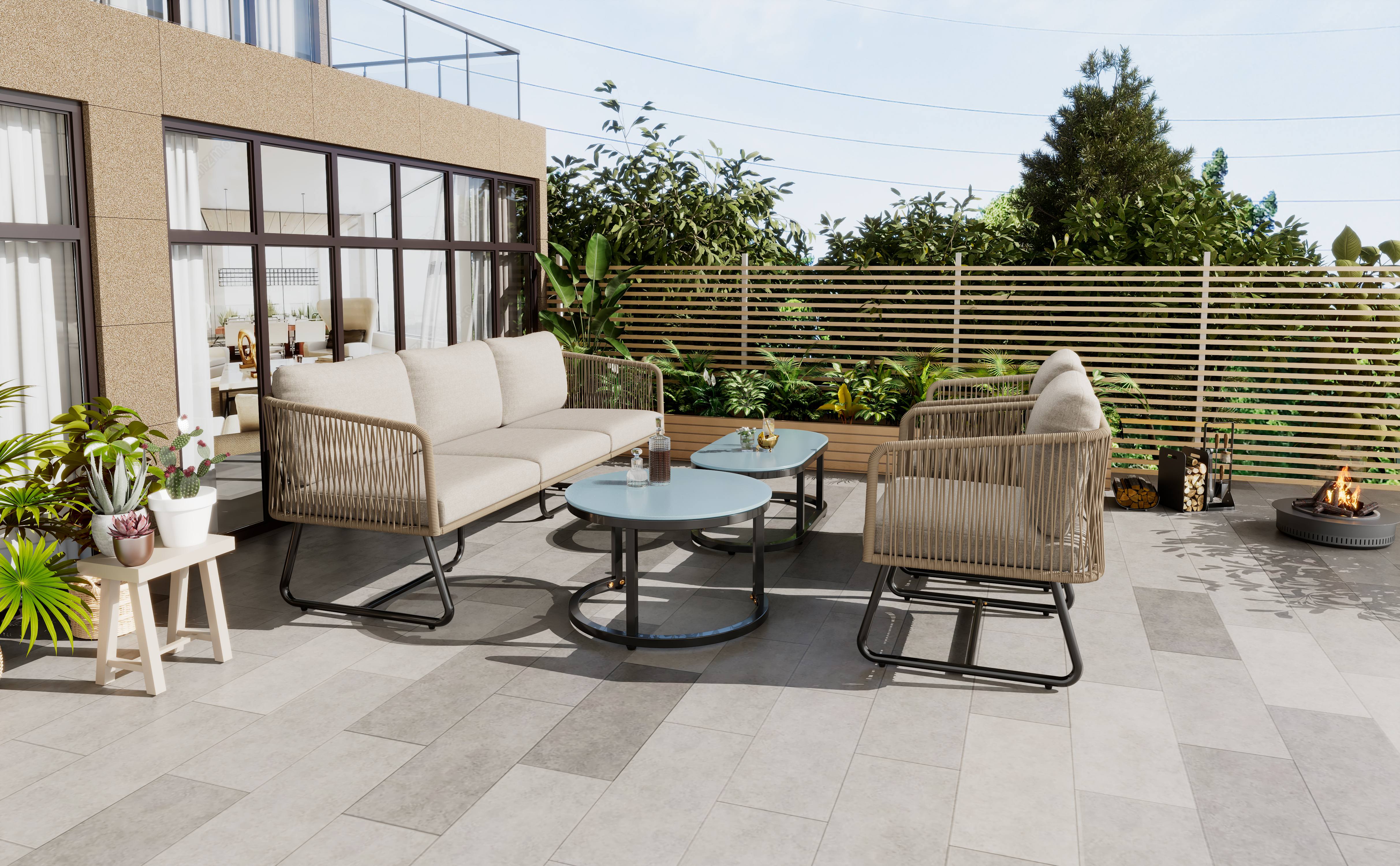 Mobilier jardin dossier haut ergonomique