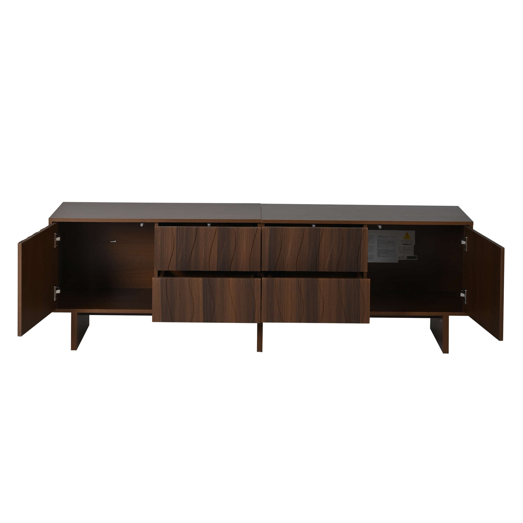 Meuble TV lignes ondulées design créatif