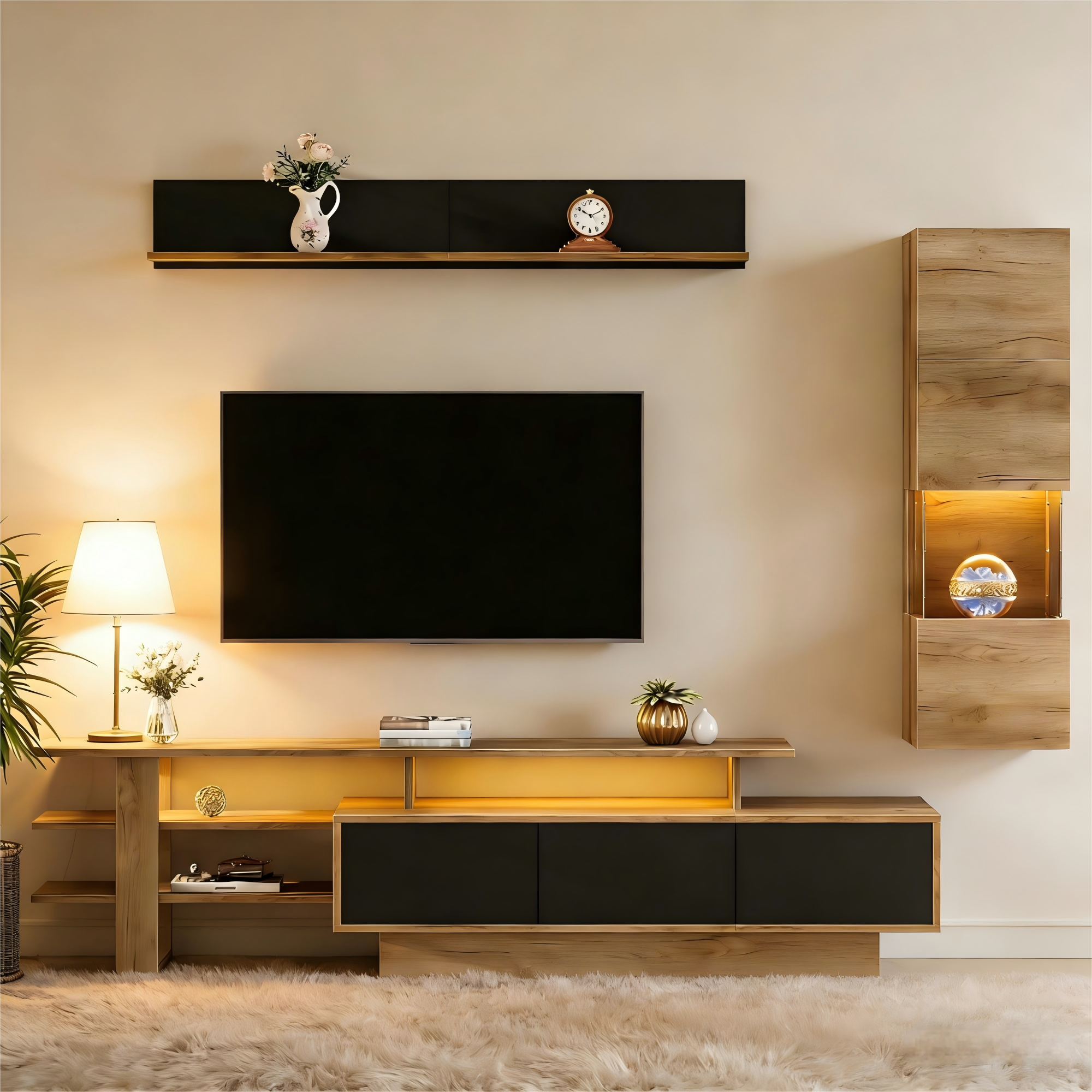 Ensemble meuble TV modulable