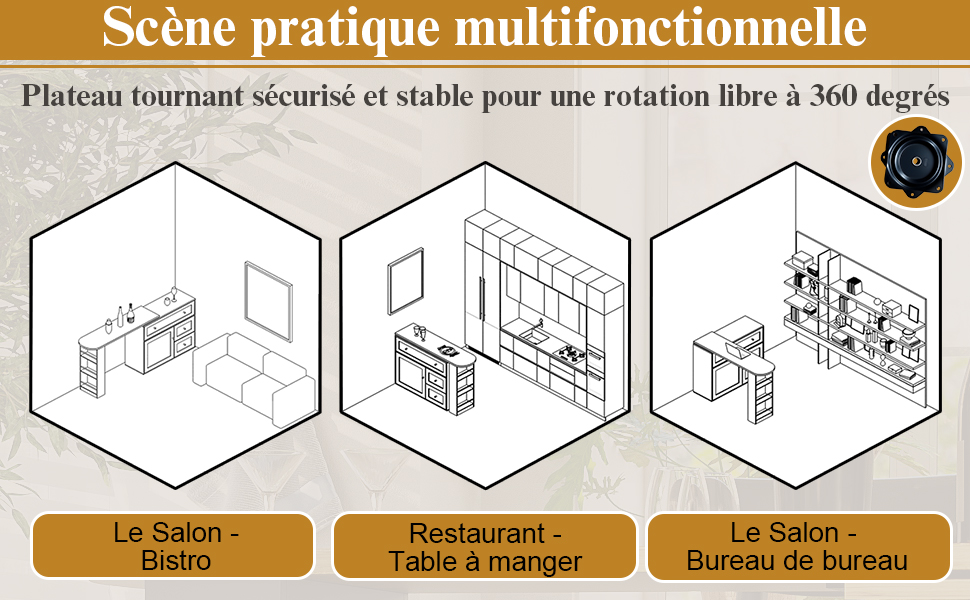 Rangement snack table bar multifonction