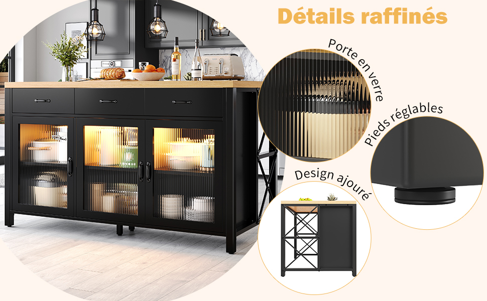 Meuble avec tiroirs de rangement spacieux