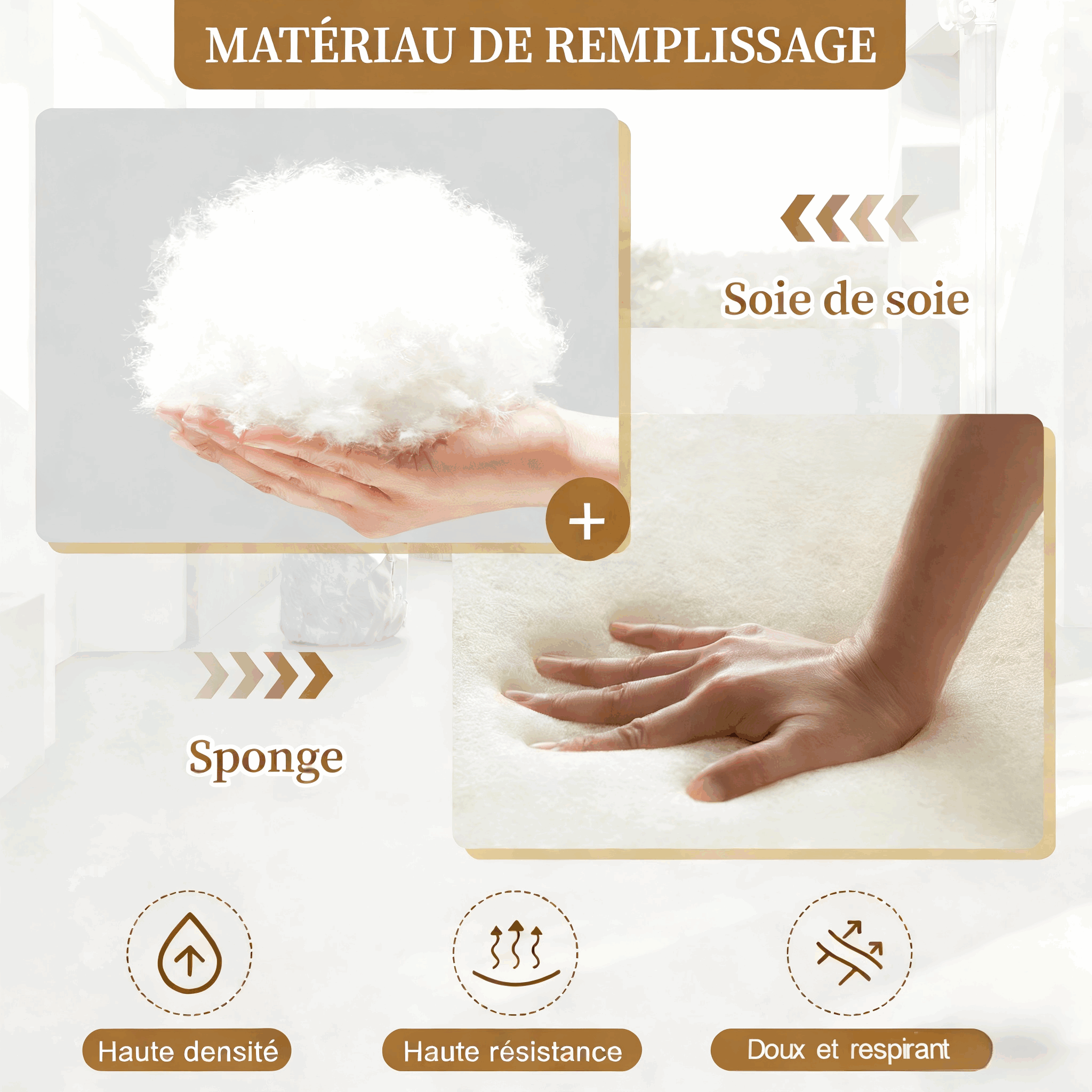 Coussin en mousse haute densité du canapé de jardin