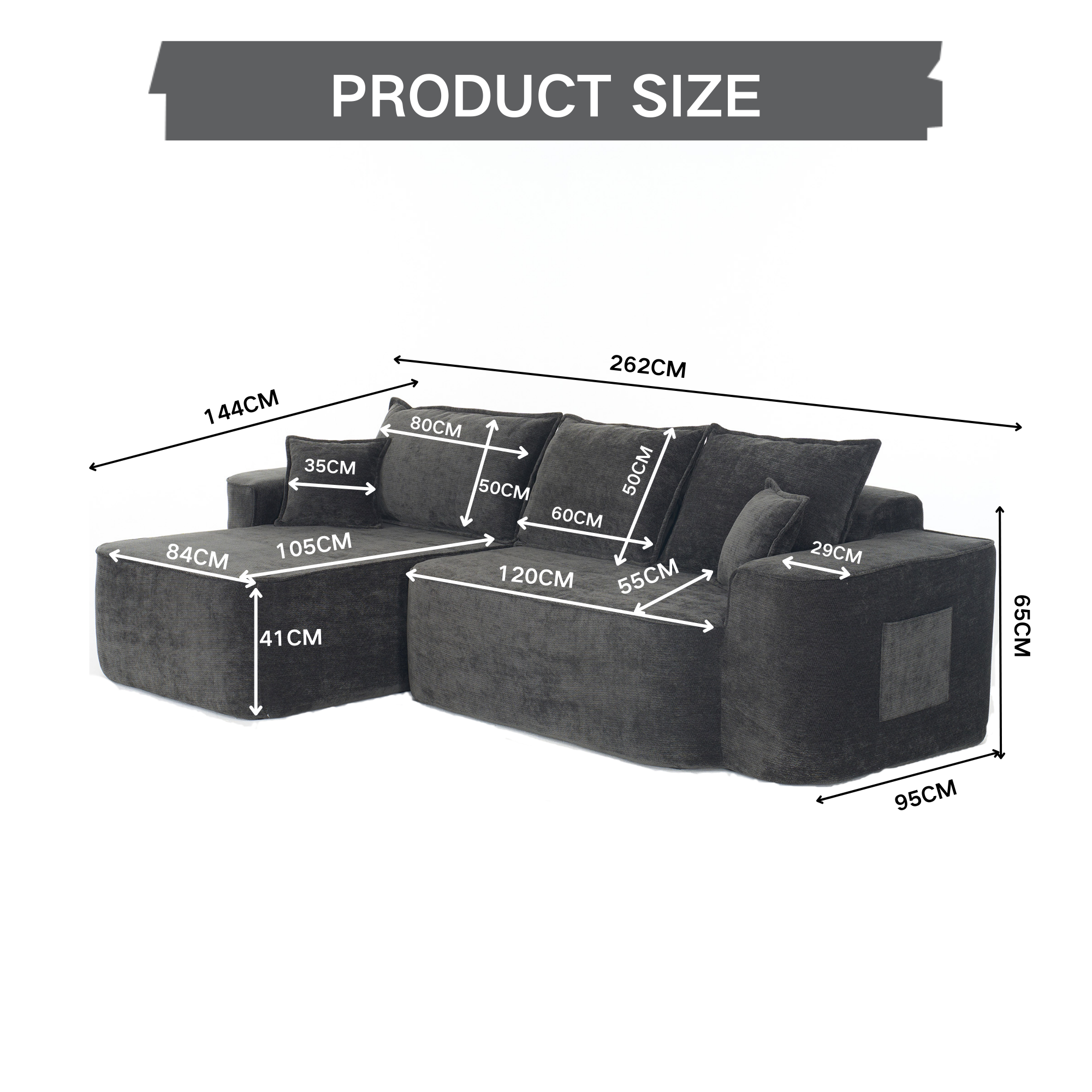 Sofa modulaire configuration flexible