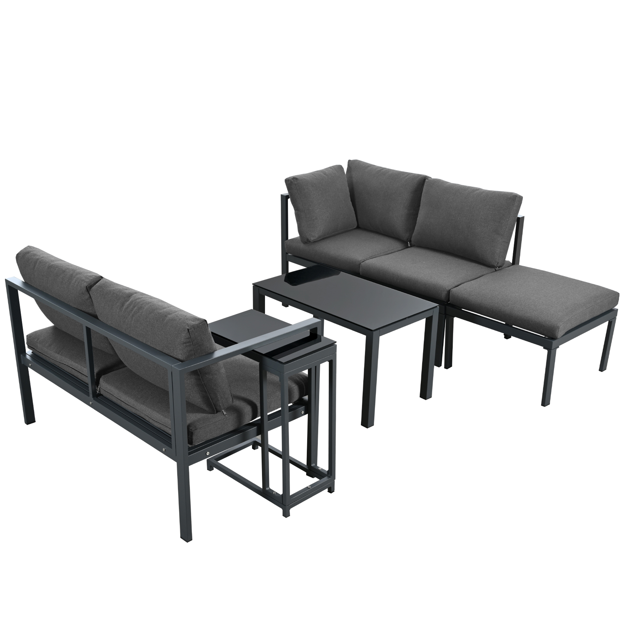 Ensemble mobilier jardin 5 pièces confort ergonomique