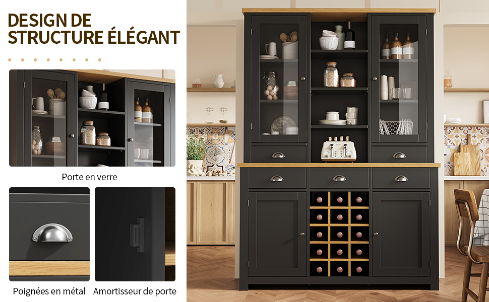 Armoire avec tiroirs et rangement flexible