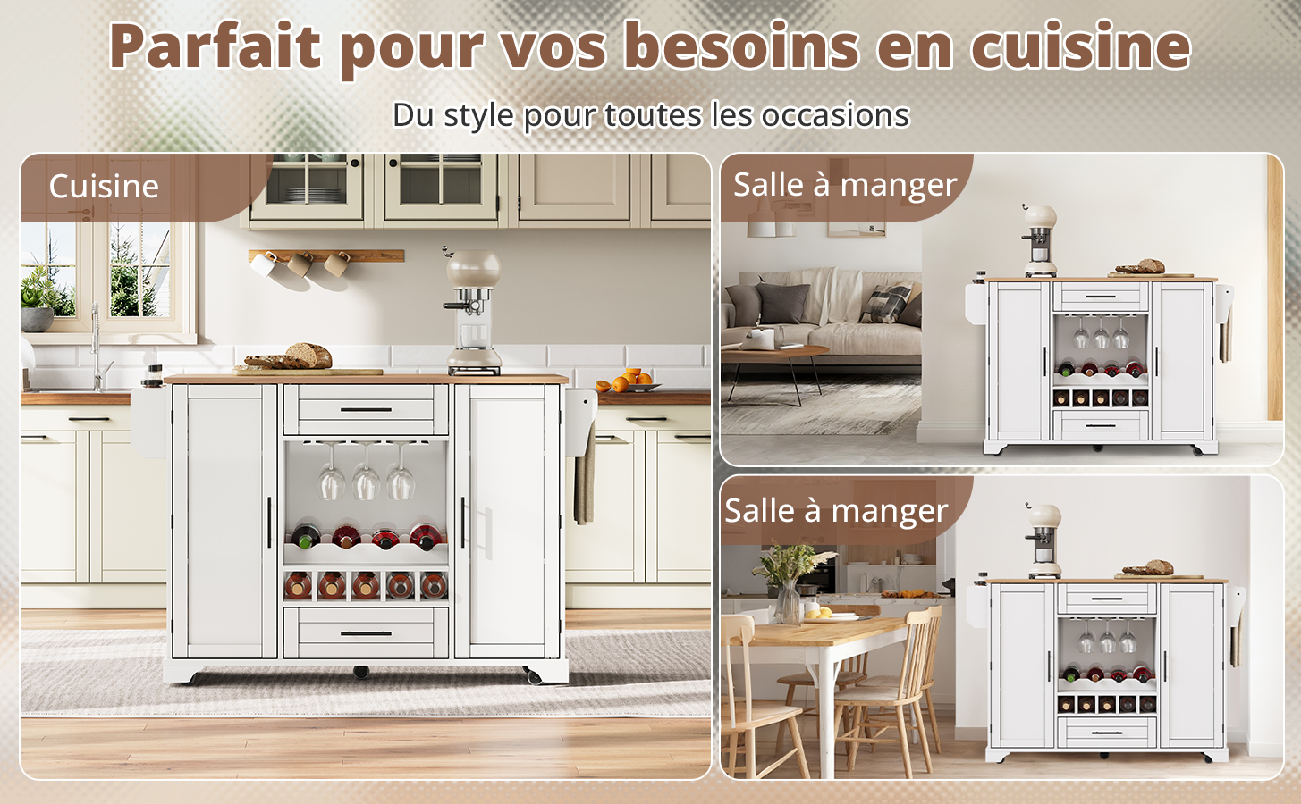 Chariot de cuisine design vintage