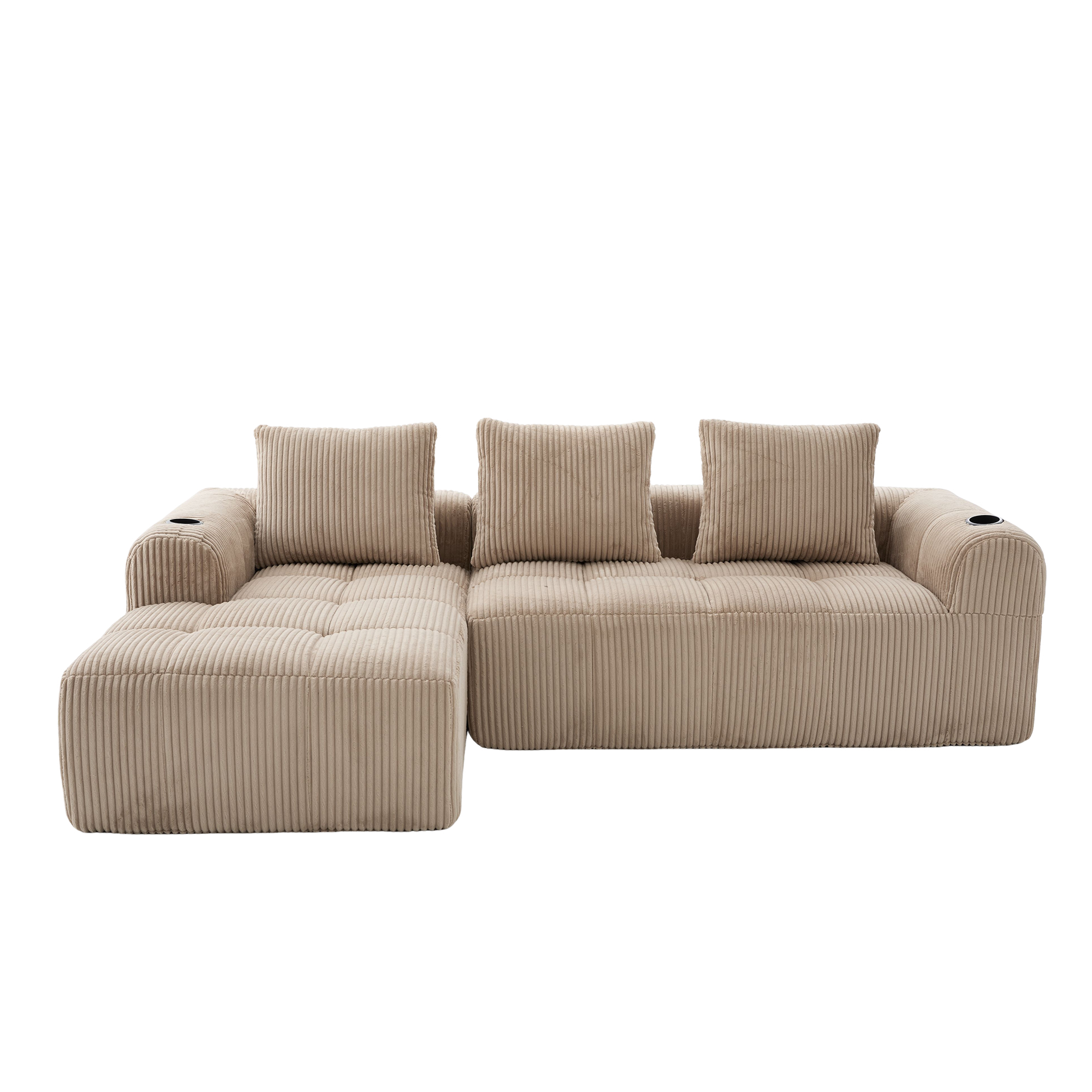 Sofa rétro velours vue 1
