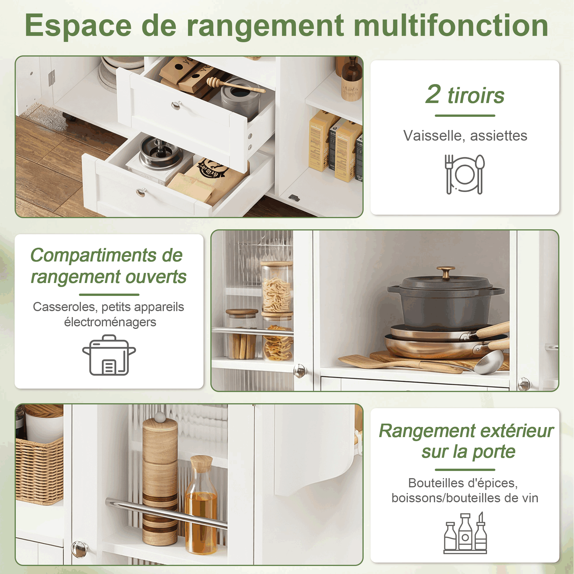 Chariot de cuisine fonctionnel et design