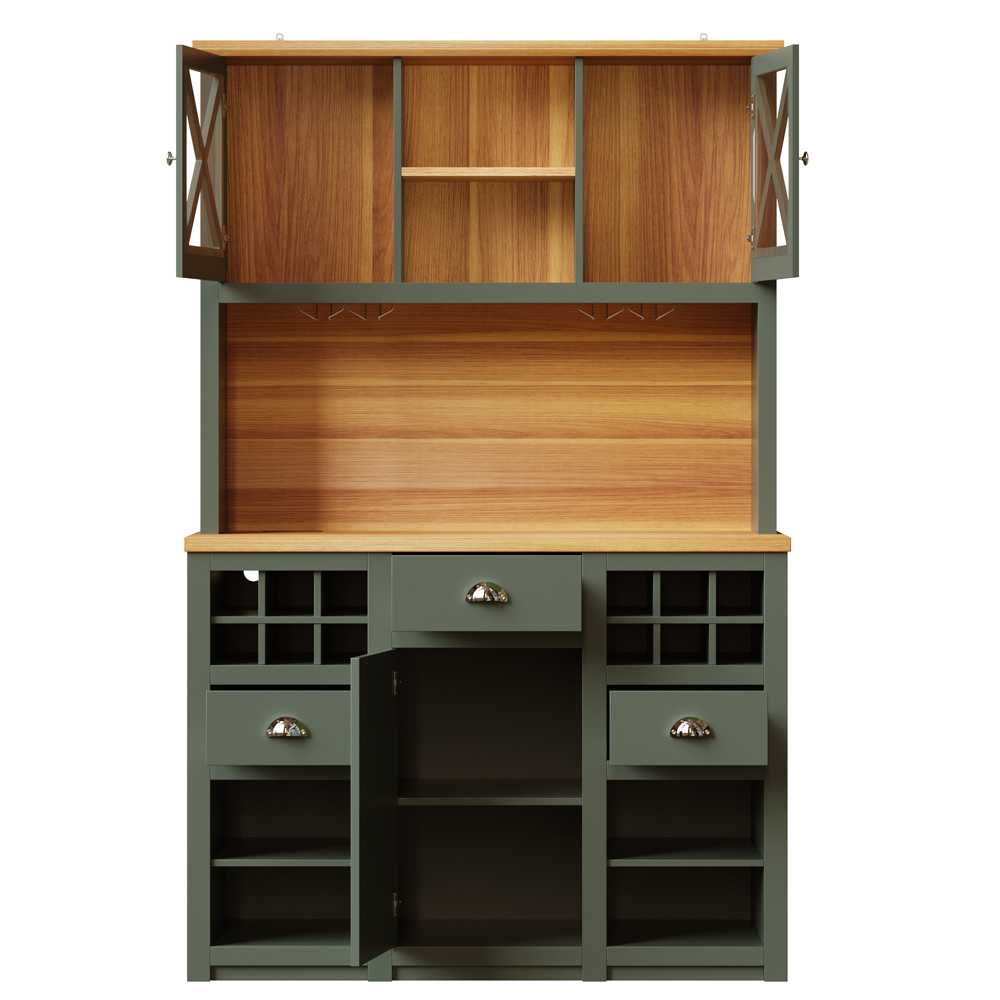 Buffet vert design moderne