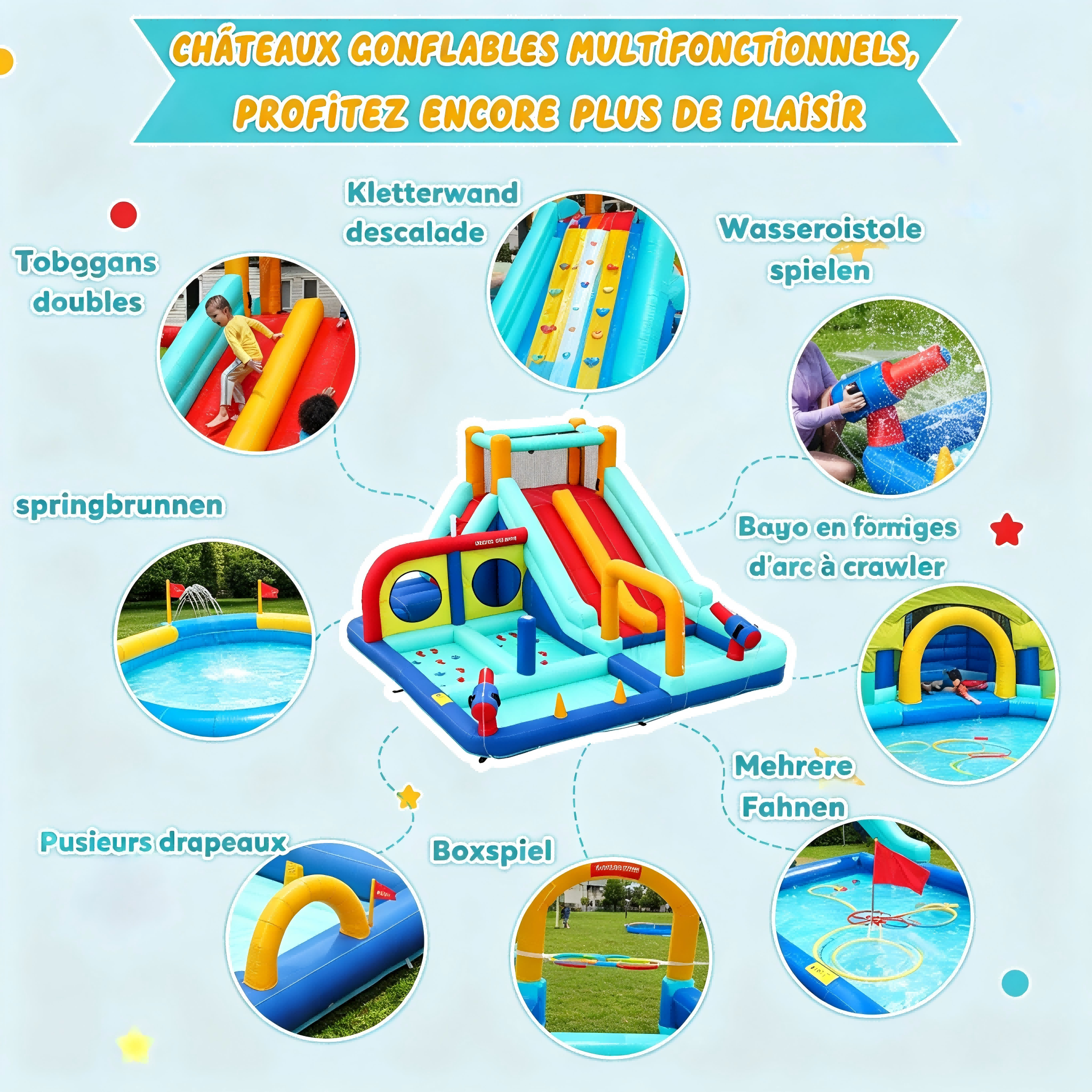 Chateau gonflable aquatique