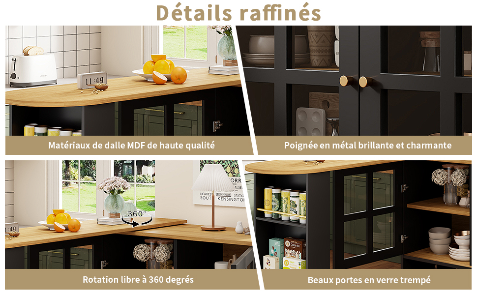 Table haute rotation 360° flexibilité utilisation optimisée