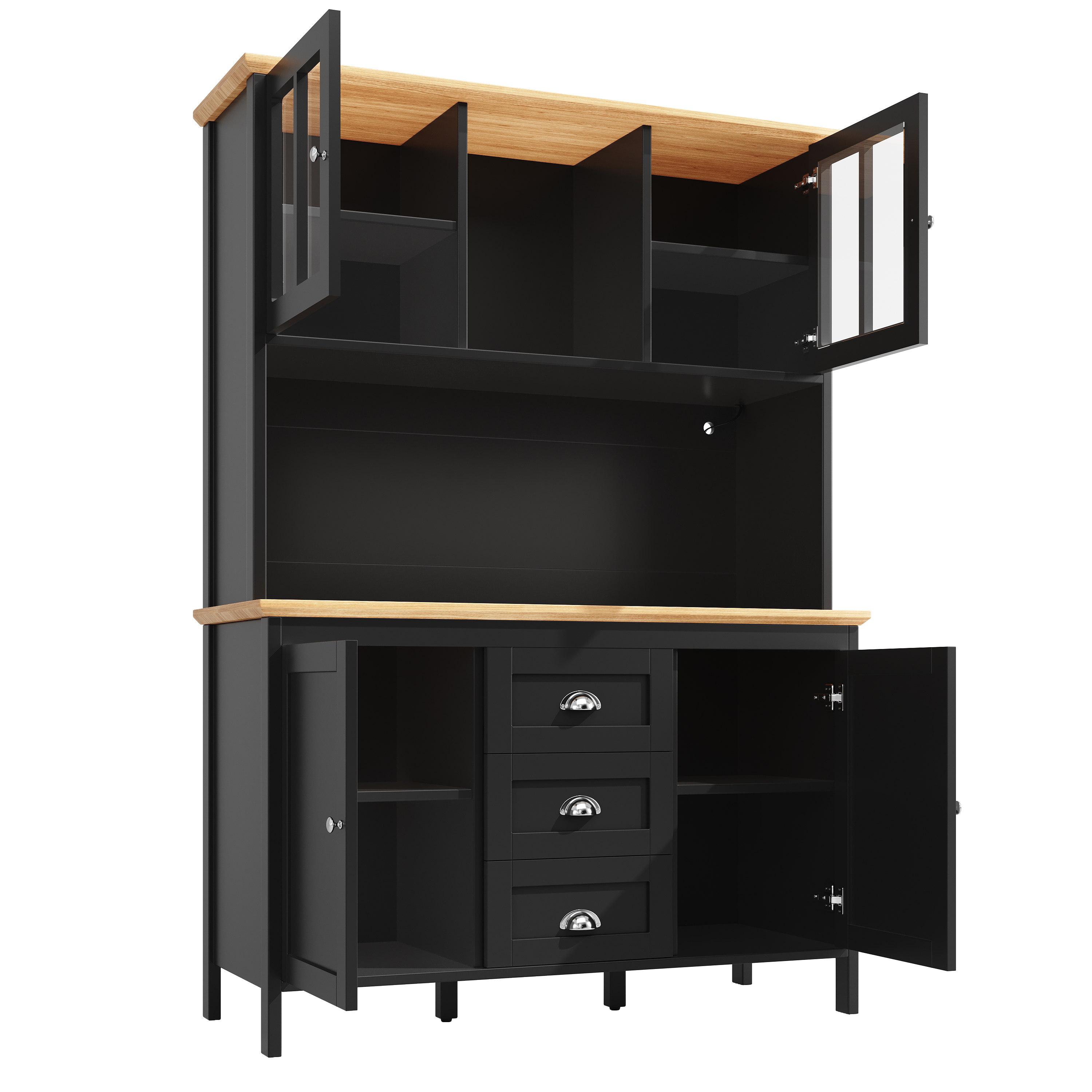 Buffet noir LED rythme musique