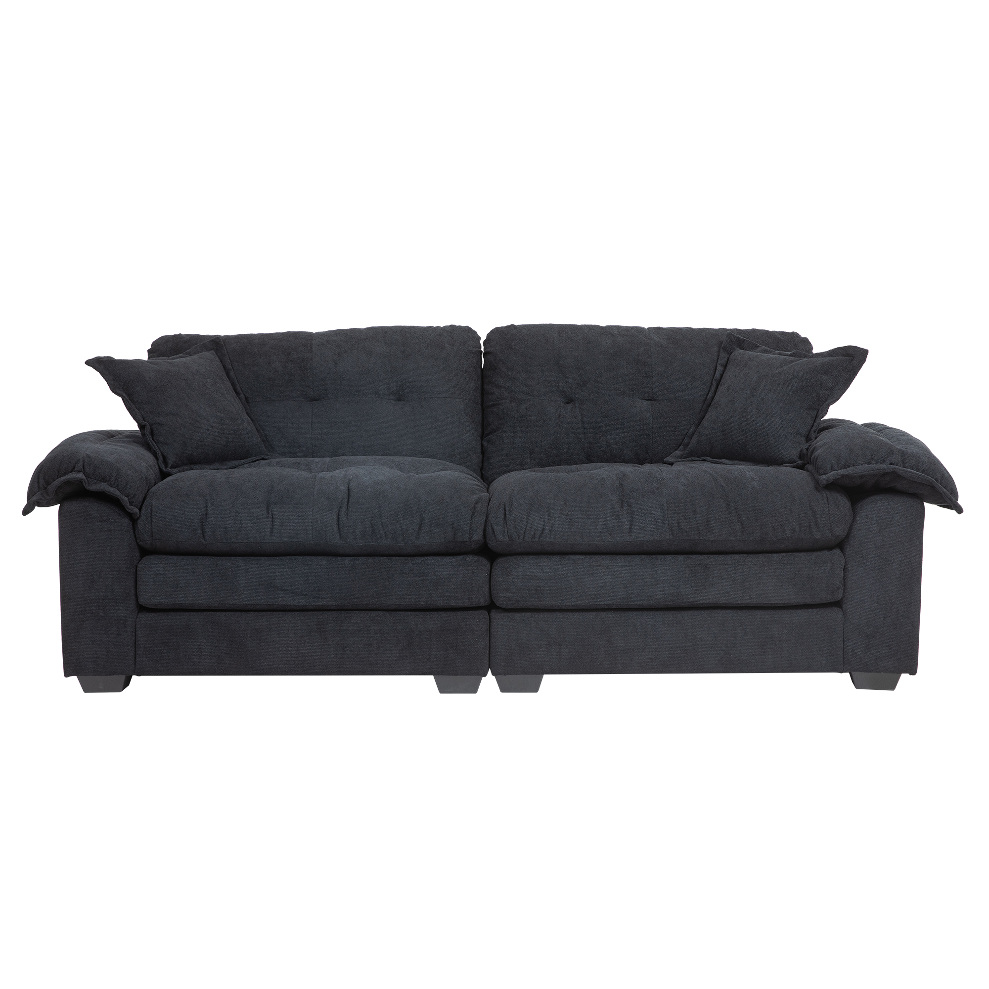 Canapé chenille 84 pouces confort 2-3 personnes design moderne