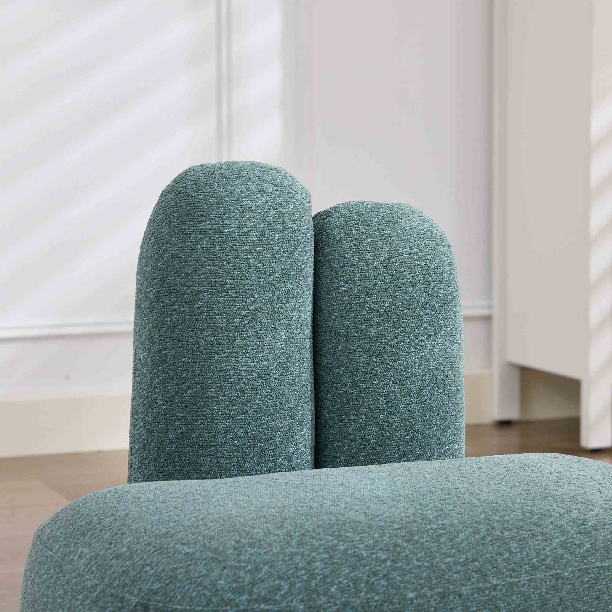 Confort assise moyen-ferme pouf Bunny-Ear Vert sauge