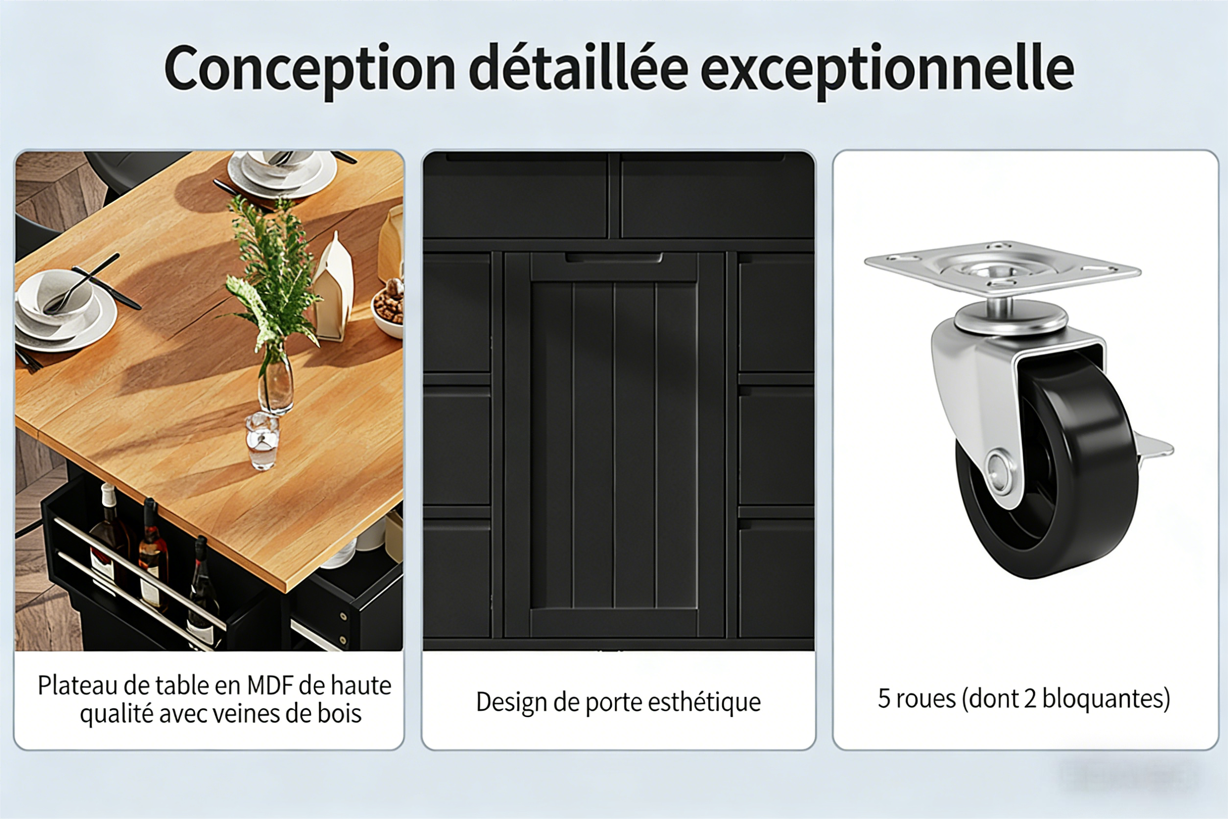Îlot de cuisine mobile - vue 5