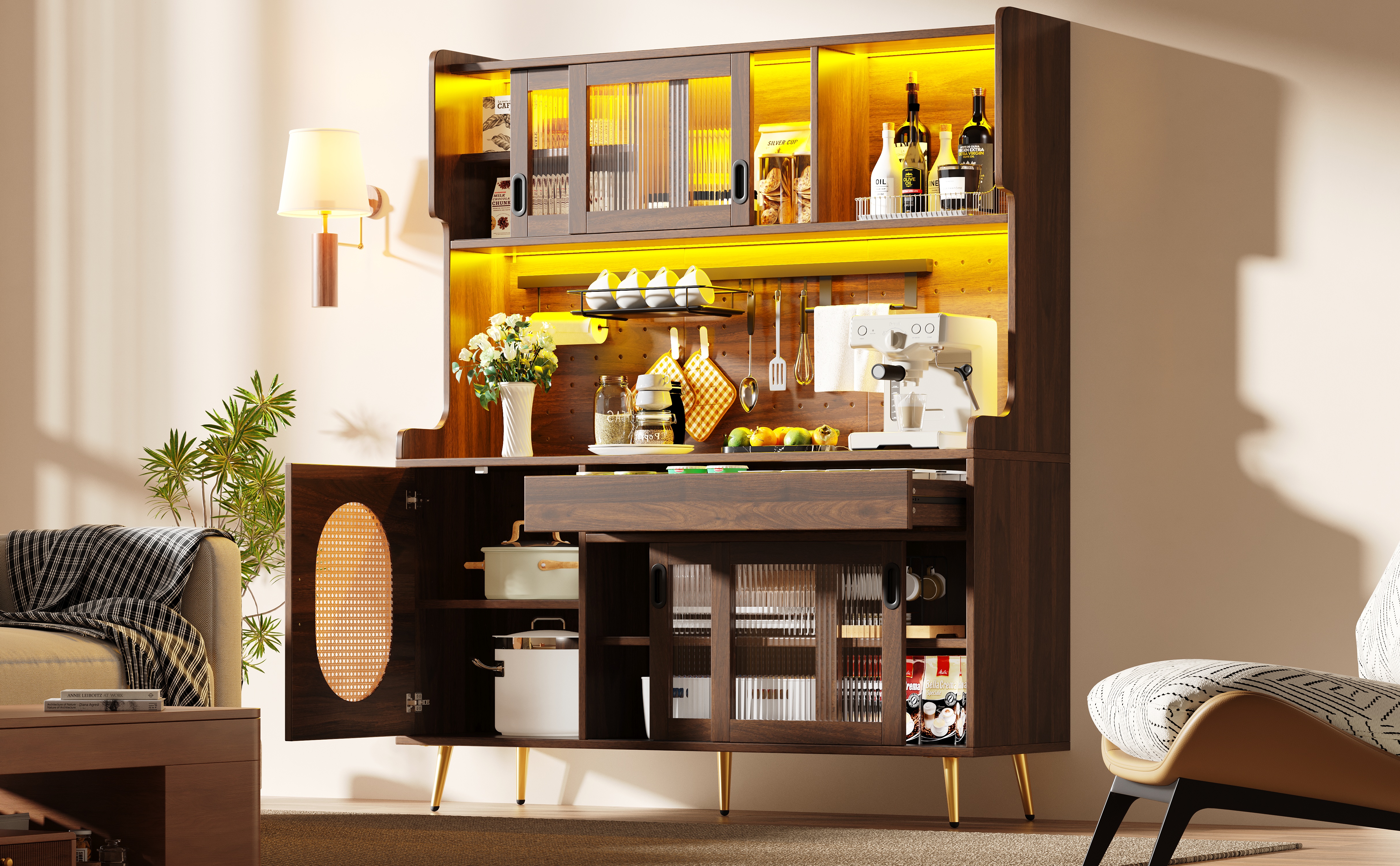 Buffet de cuisine design retro