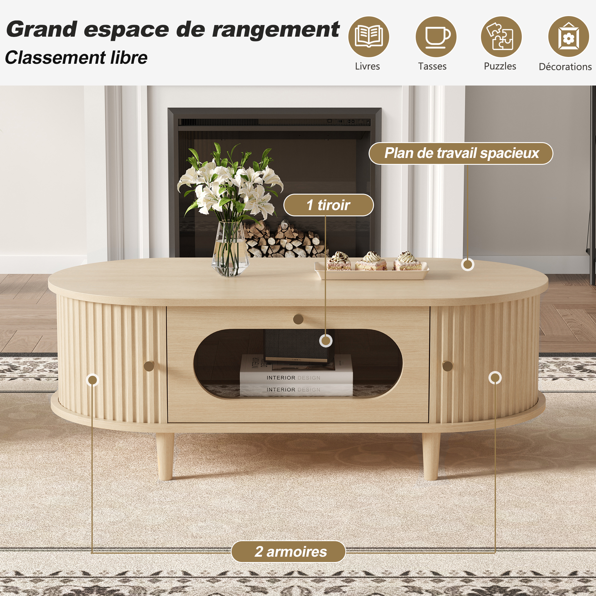 Table basse chêne vue 4