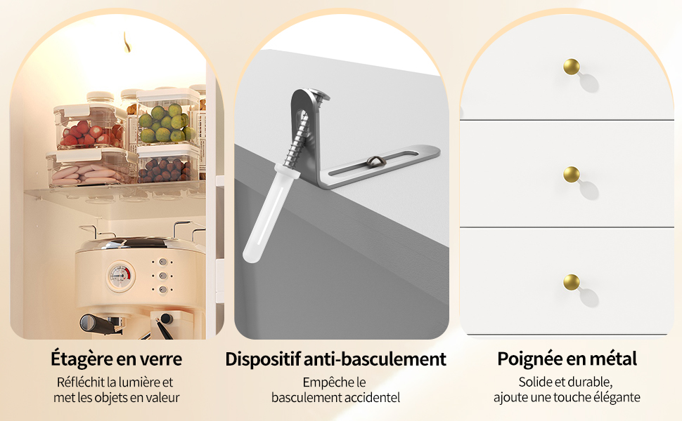 Armoire à vin rangement optimisé tiroirs et étagères