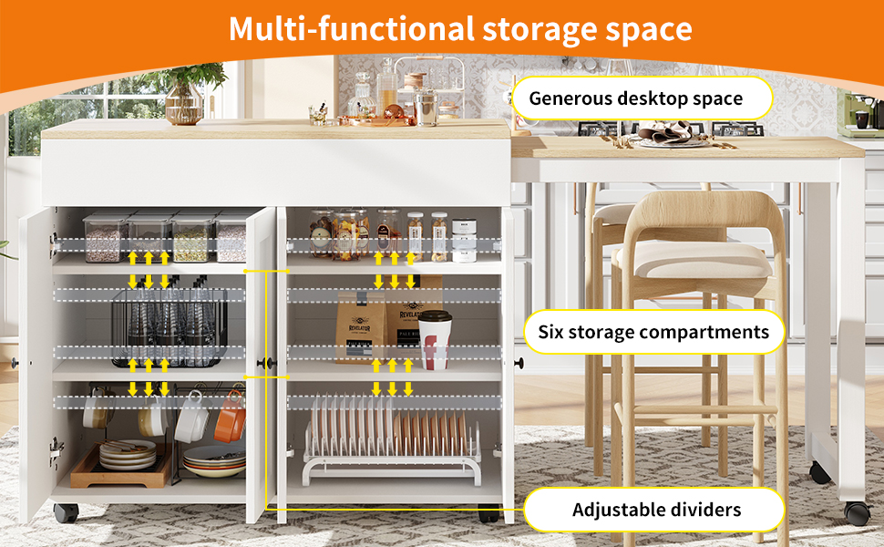 Table îlot cuisine dimensions extensibles 117-180cm