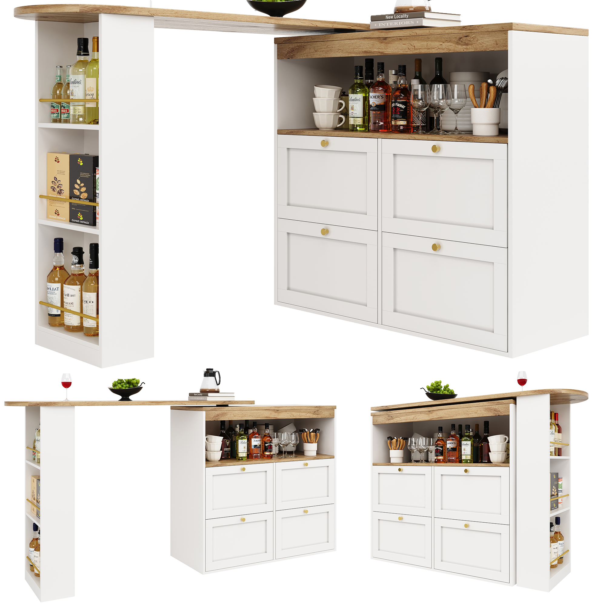 Armoire modulaire design rotatif 360° élégant