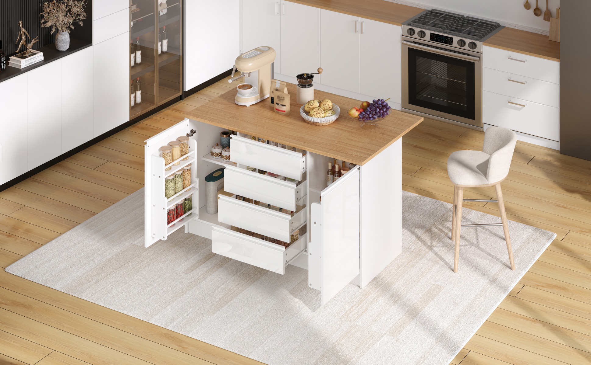 Îlot cuisine extensible 2