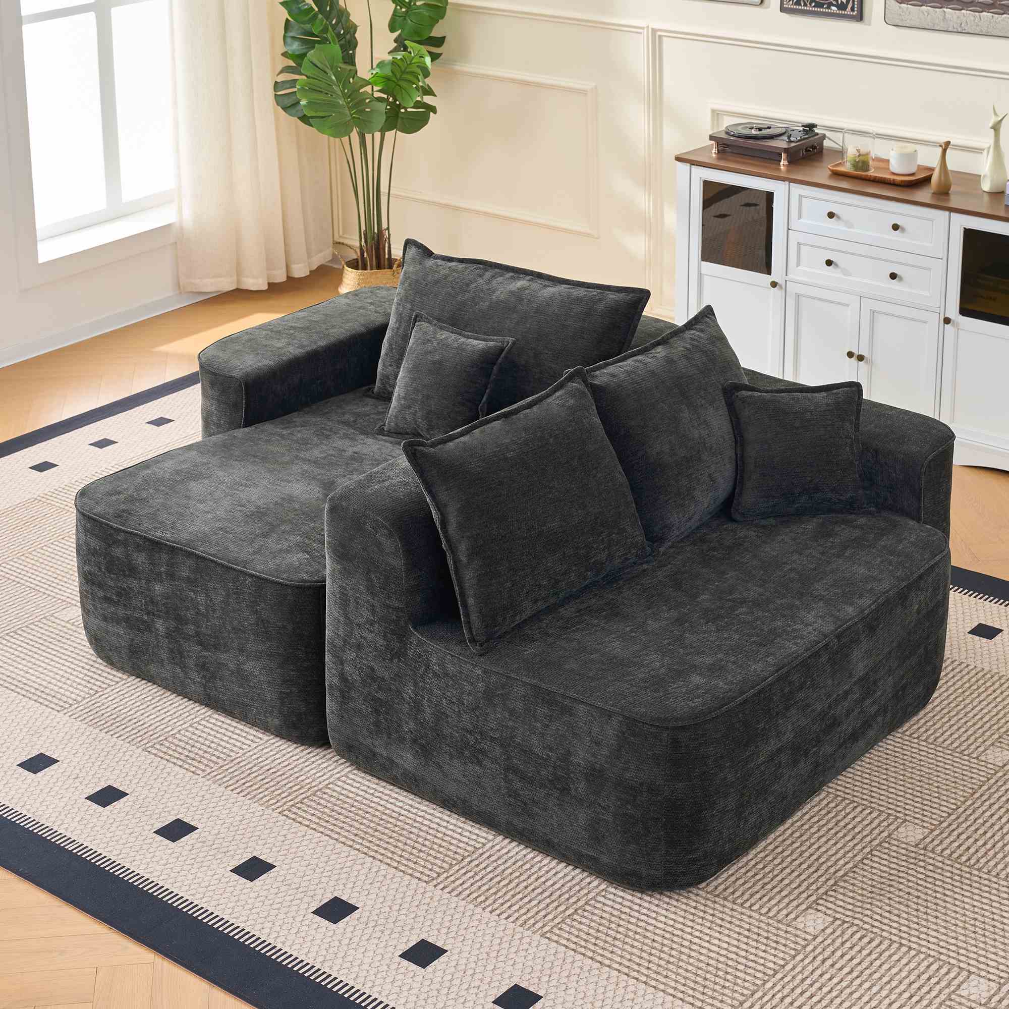 Sofa d'angle en L mit Stuhl longue