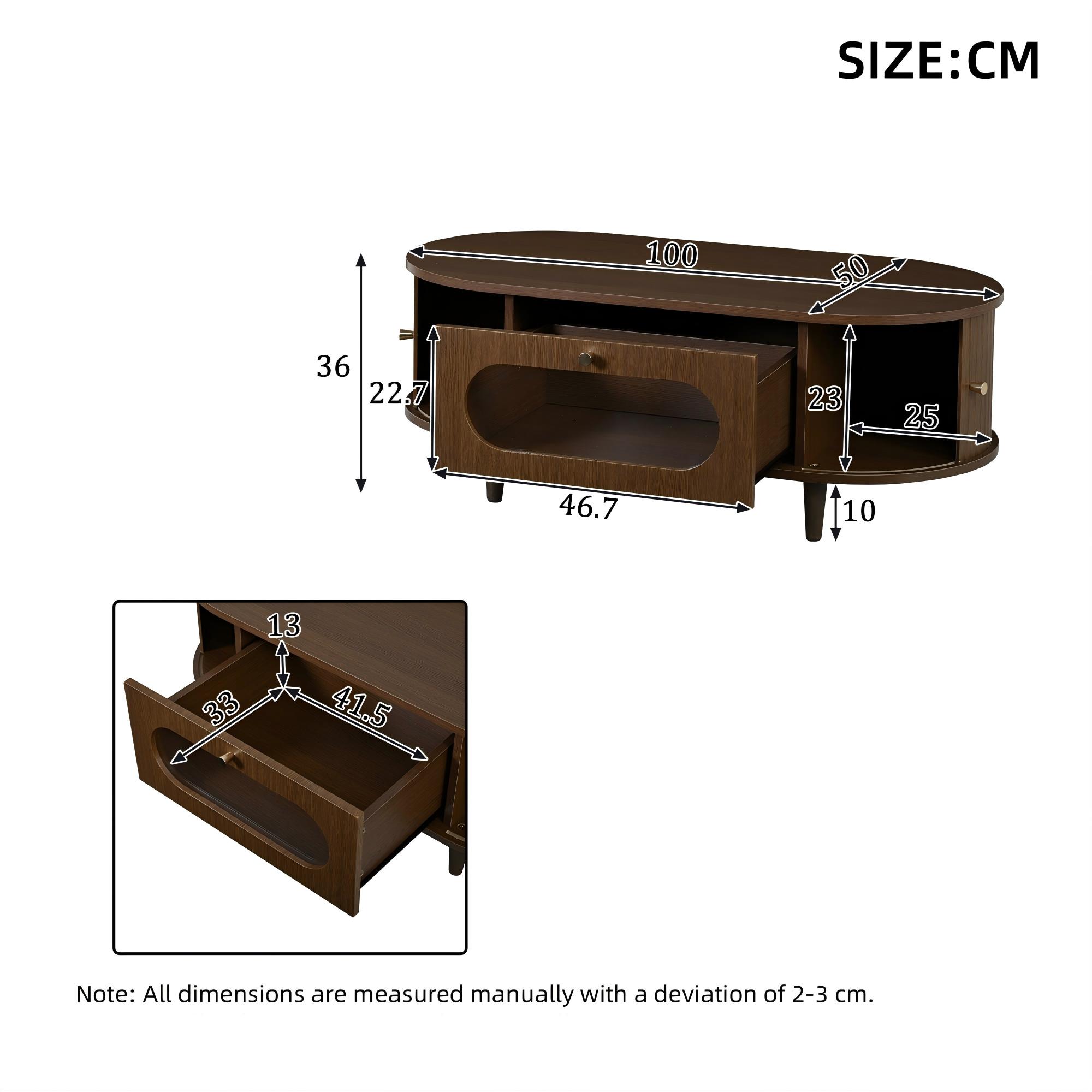 Table basse noyer vue 6