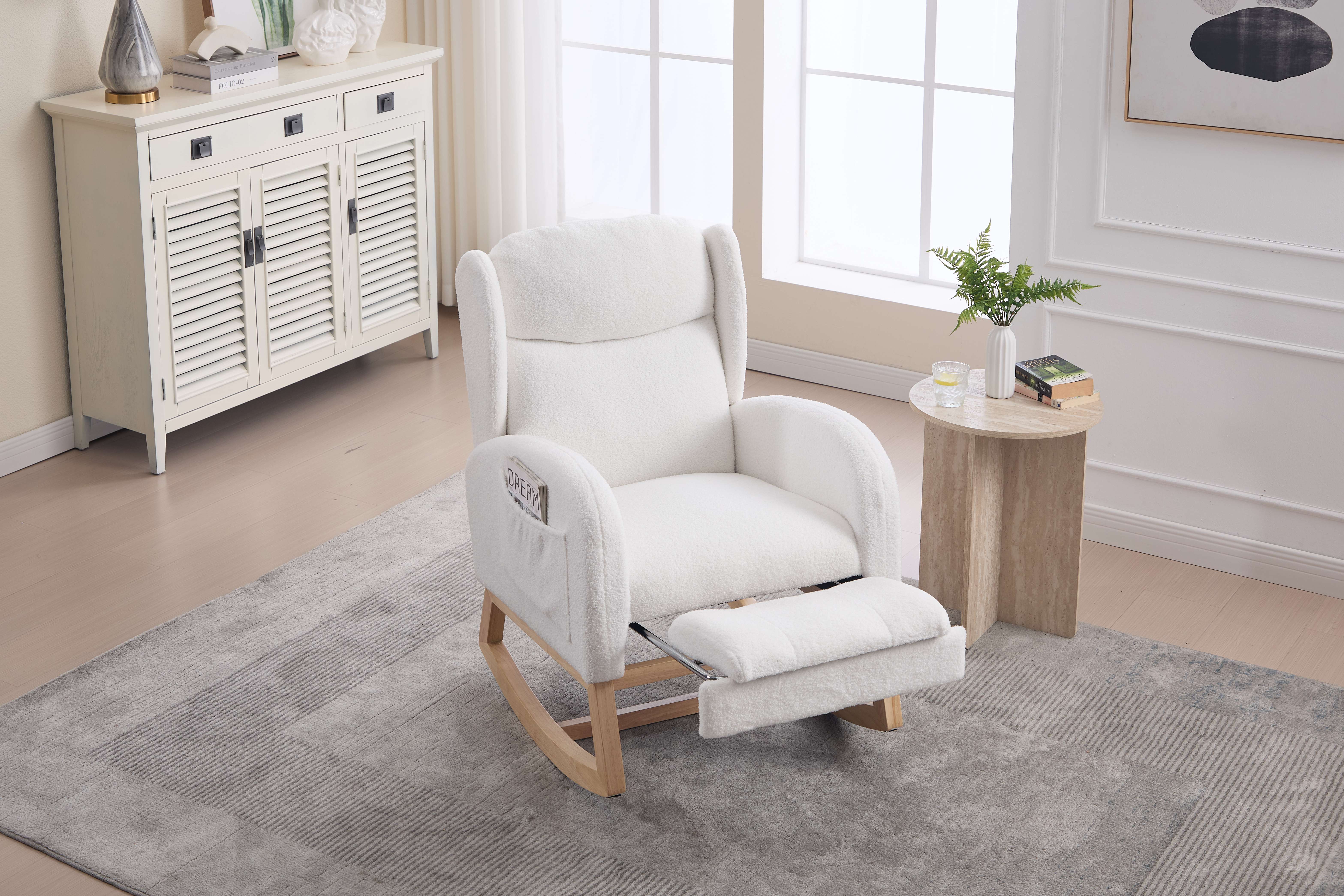 Fauteuil bascule ergonomique coussins épais soutien lombaire