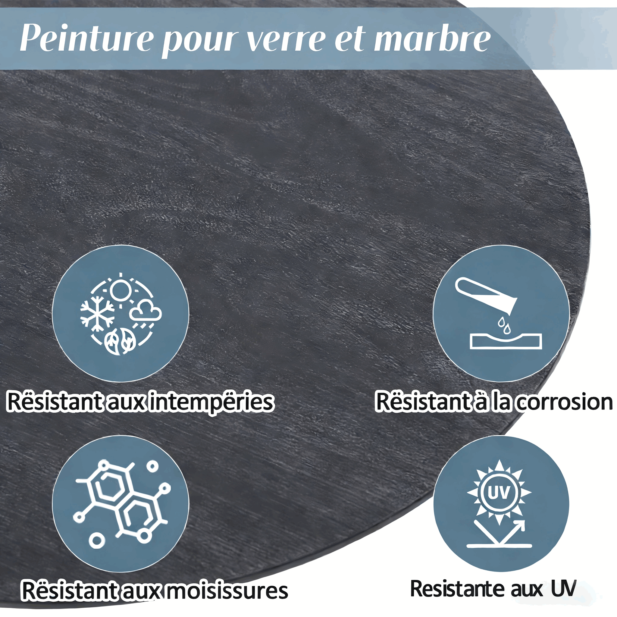 Table basse jardin verre trempé grain de bois gris