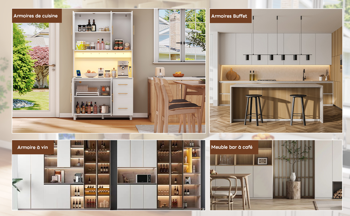 Buffet rotin LED 3