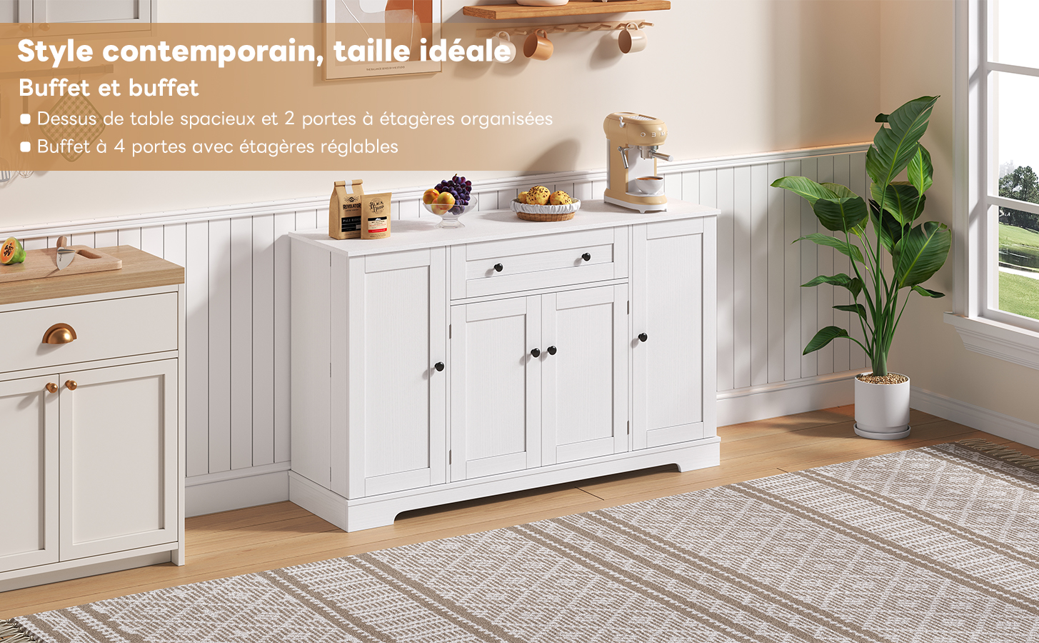 Buffet design moderne européen lignes épurées