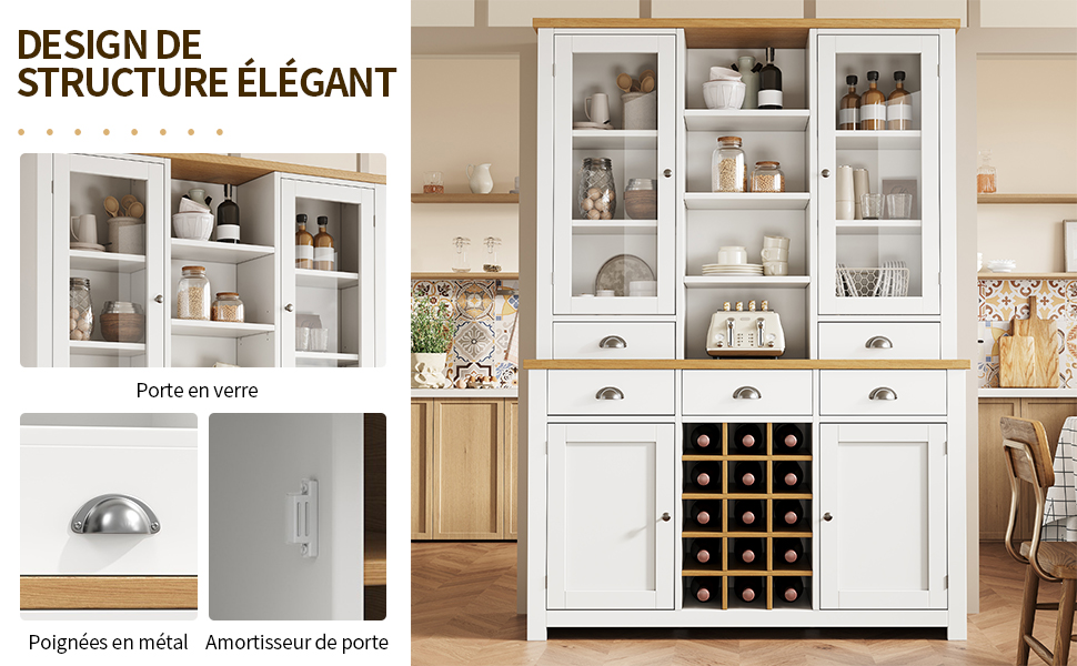 Armoire avec tiroirs et rangement flexible