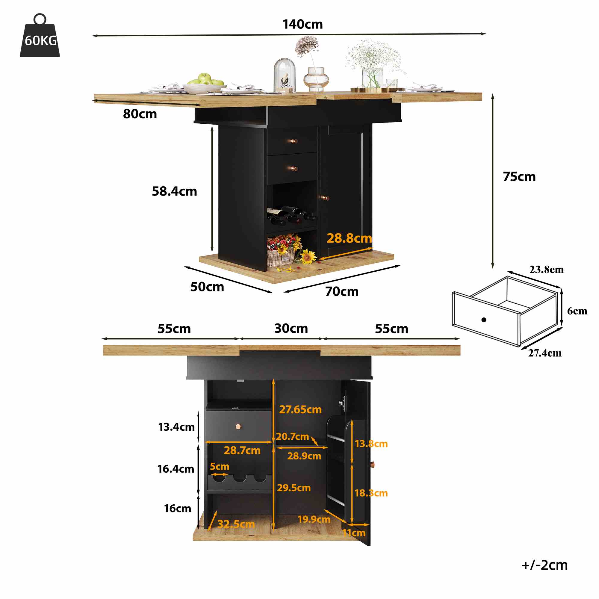 Design moderne pour salon et cuisine