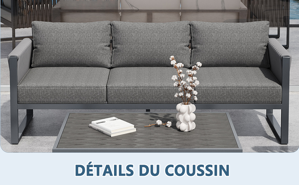 Canapé extérieur housses amovibles lavables machine