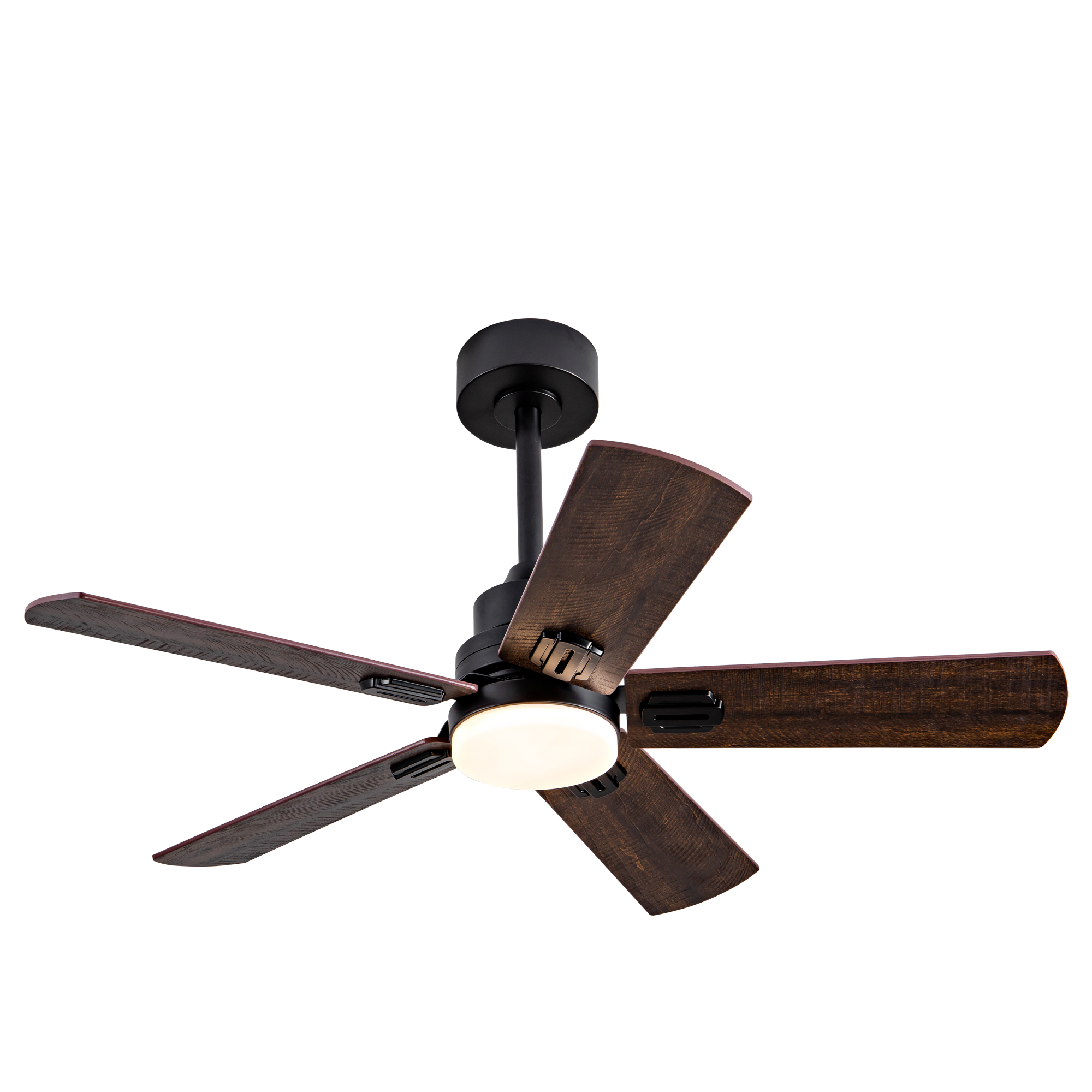 Ventilateur plafond design noyer
