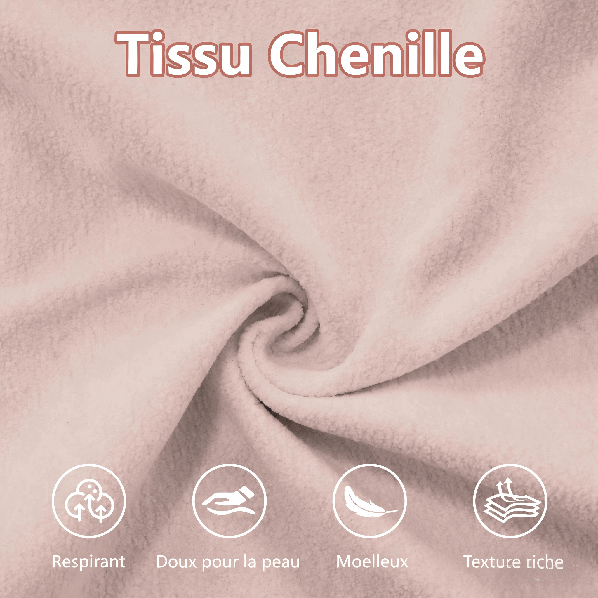 Cadre bois massif durable canapé rose