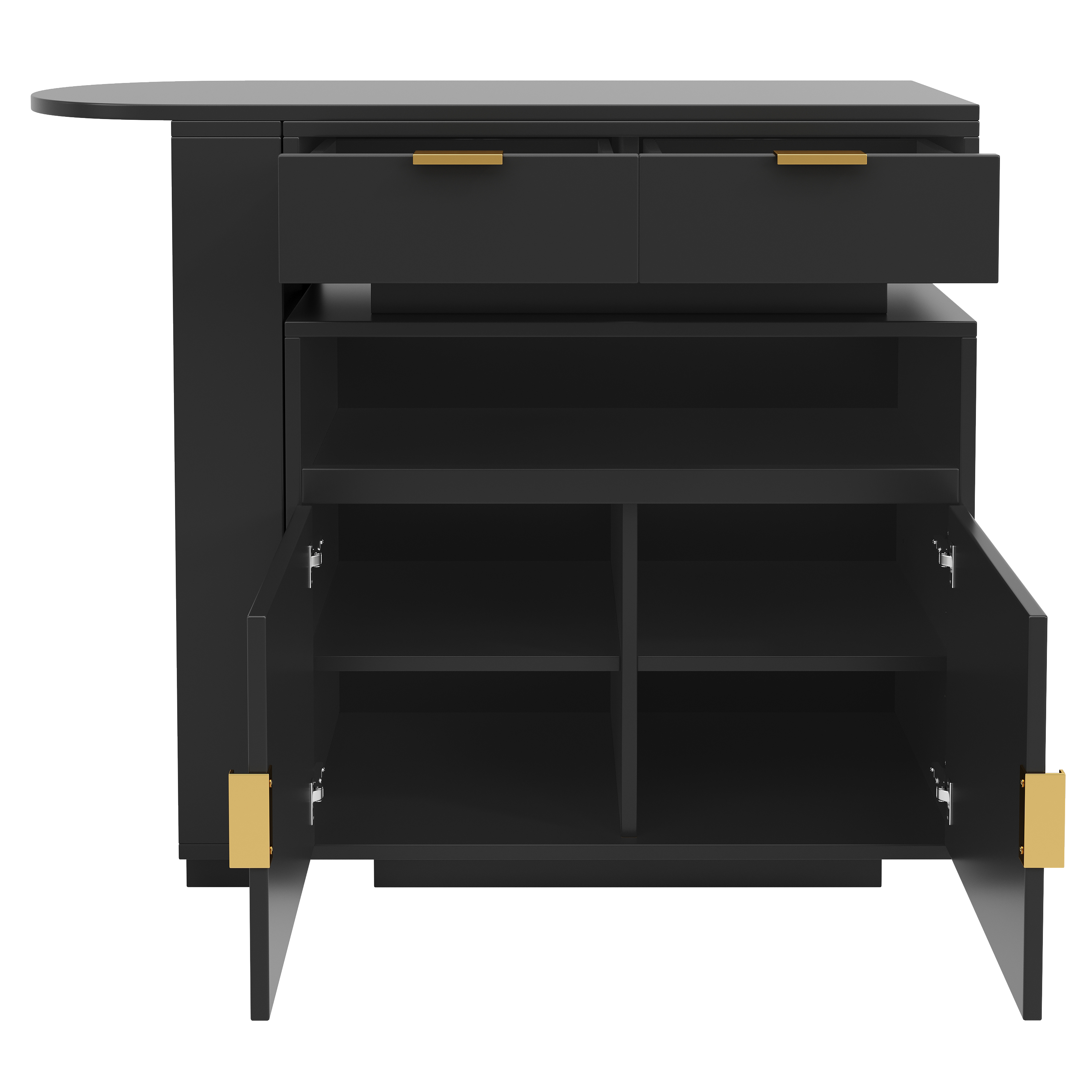 Table de bar noire pour cuisine moderne