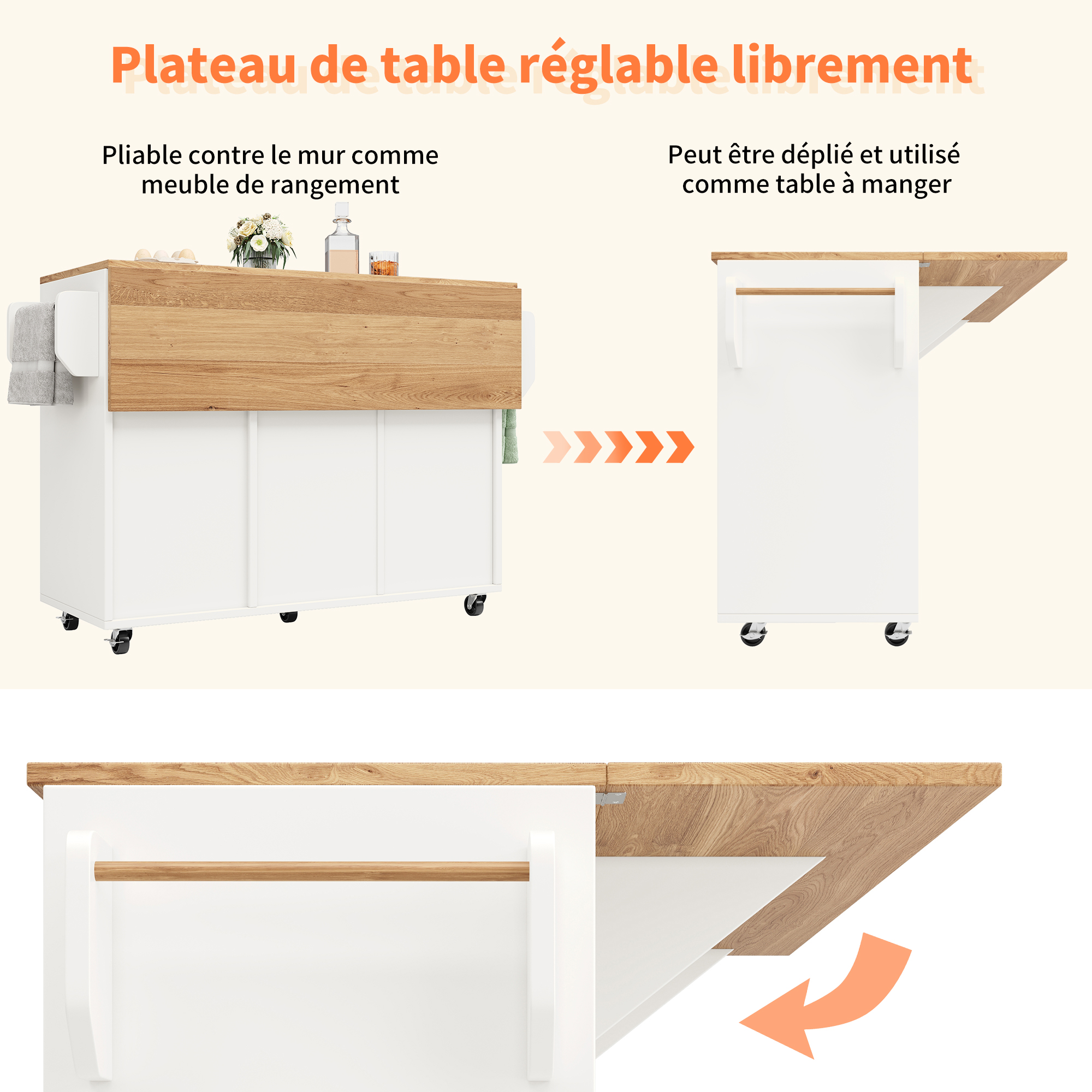 Roulettes 360° avec frein de sécurité